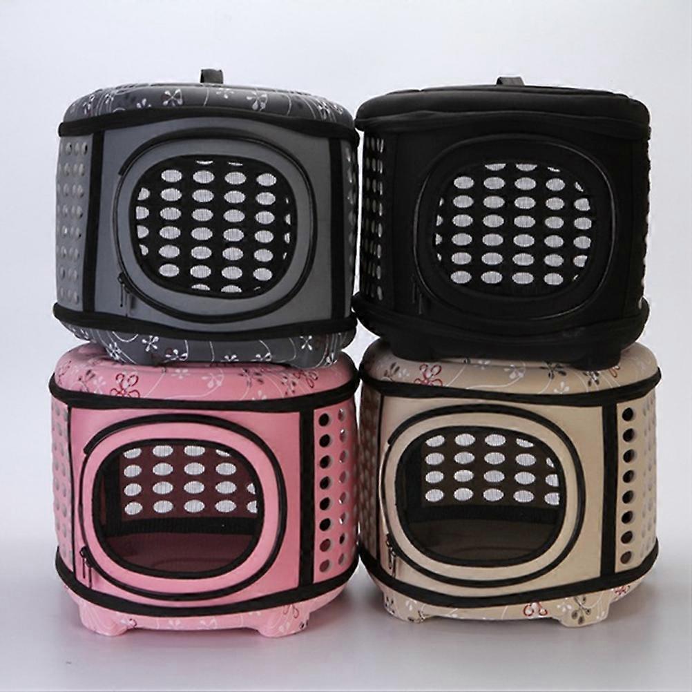 Pet Carrier Dog Carrier Travel Grey Breathable Mesh Prevent Losing Pet 1Pack