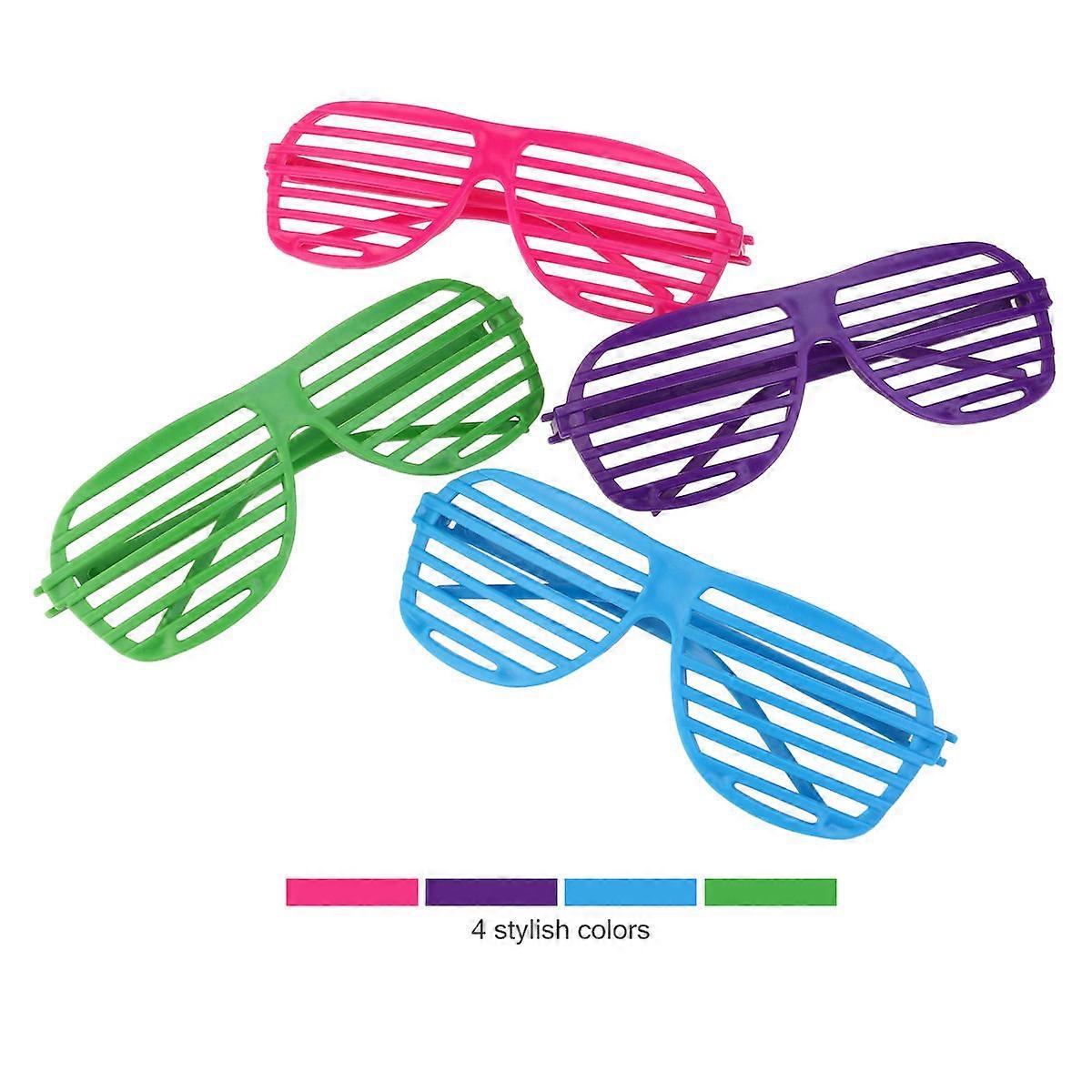 Novelty Glasses Oversized Blind Shape Costume Accessories Theme Party Assorted Color Funny Props 15Pcs
