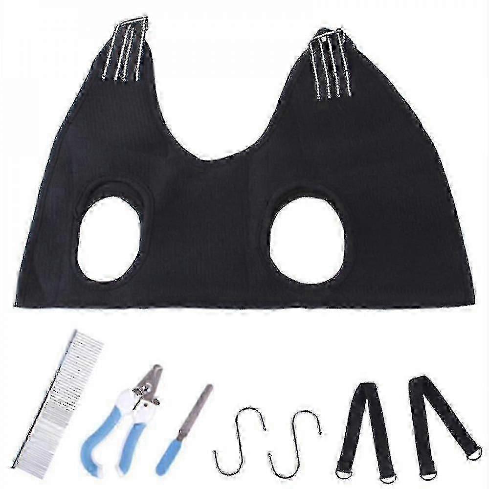 Pet Dog Grooming Hammock Harness With Nail Clippers, Trimmer, Nail File, Comb,breathable Dog Hammock Restraint Bag, Dog Grooming Sling Helper F XDD