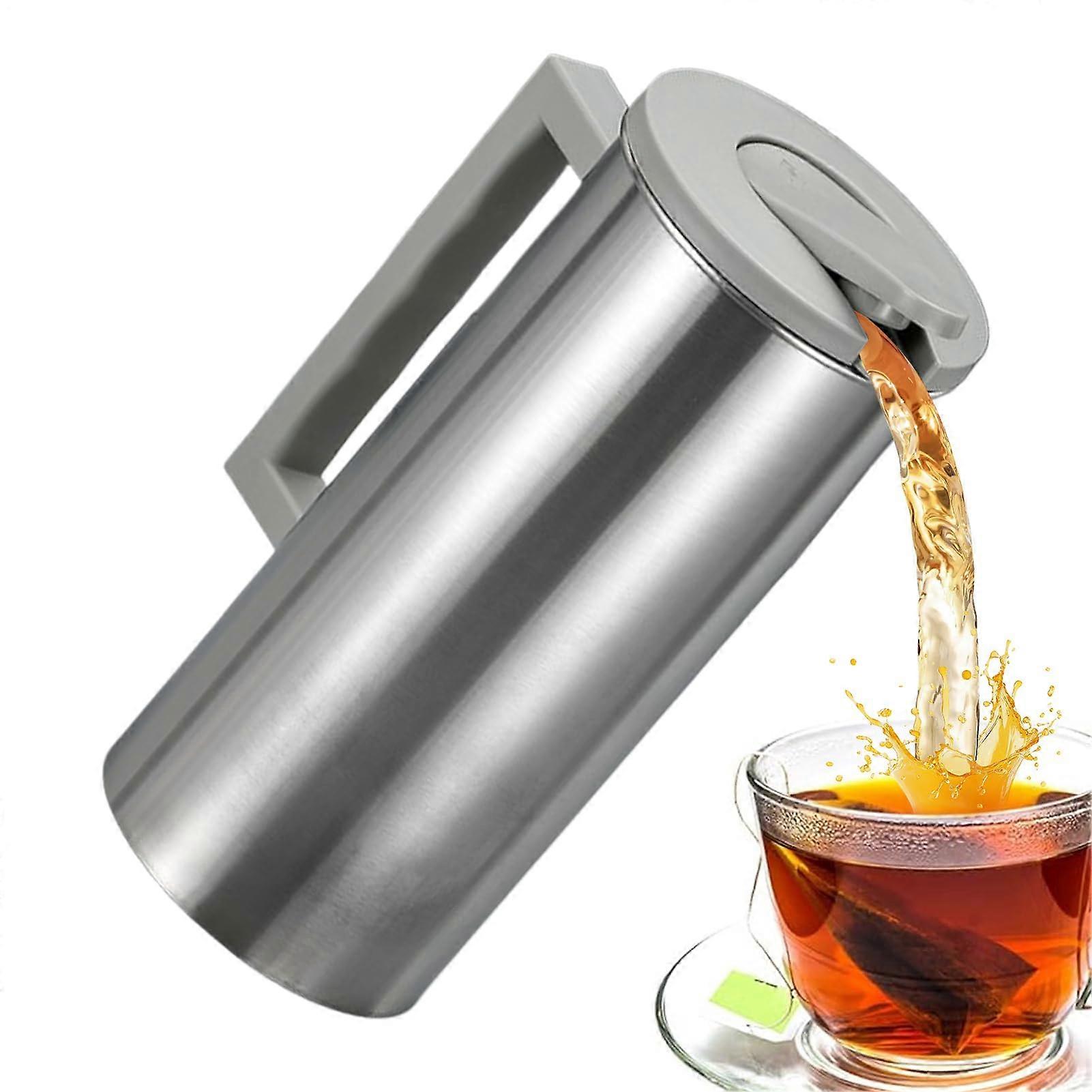 Coffee Jug Large Capacity With Lid Hot And Cold Drinks Container Secure Grip Handle