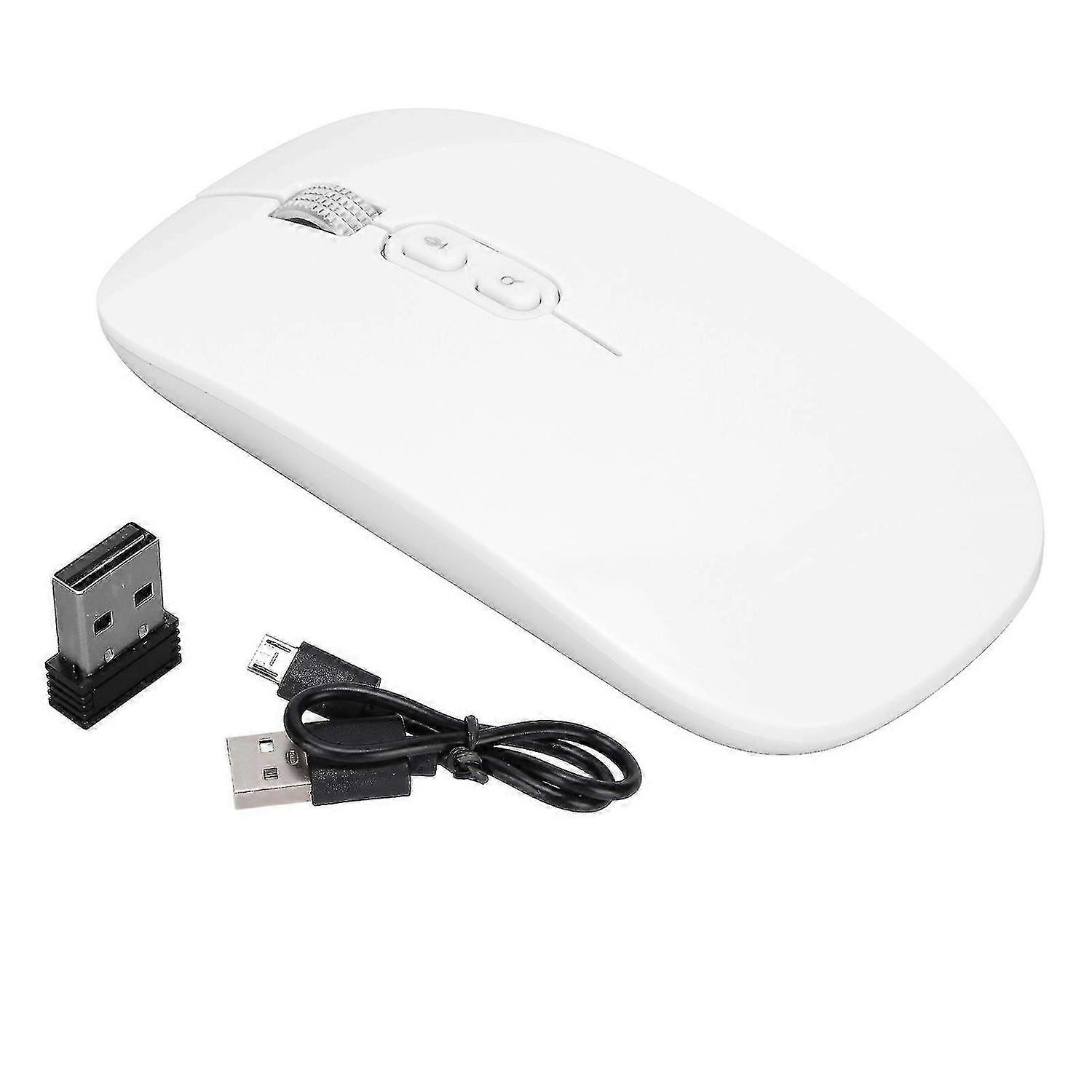 Wireless Mouse 1600DPI AI Optical Mice Voice Input Translation Computer Supplies compatible with LaptopWhite -YM