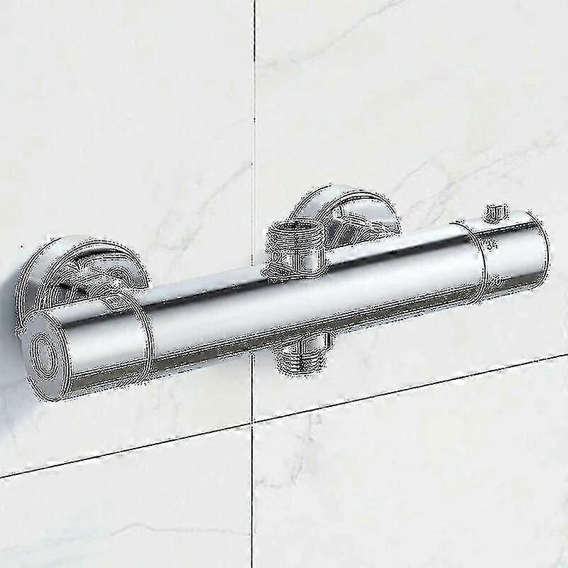 Column thermostatic mixer, brass shower valve top G34 BSP + bottom G12 BSP