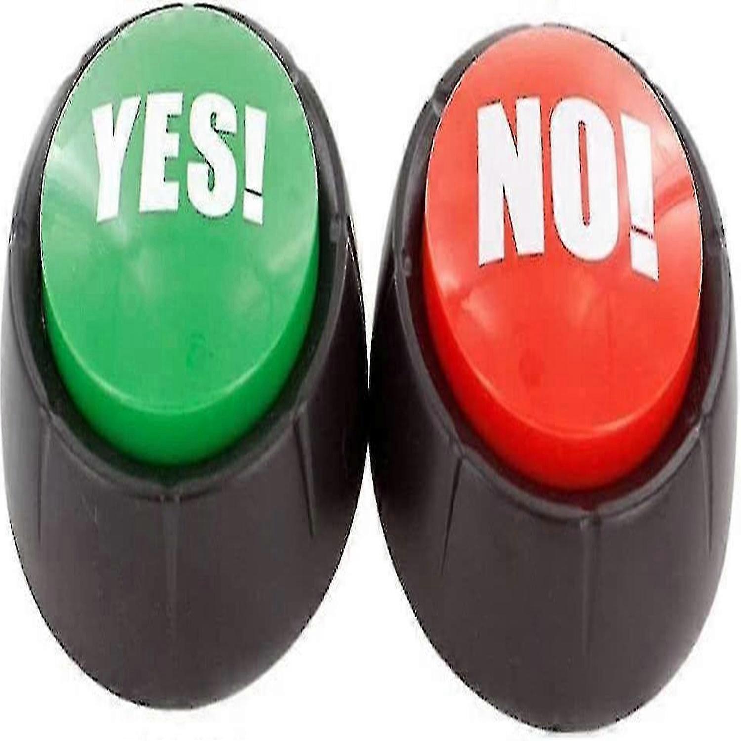 2PCS Yes Button And No Button With Sound Talking Buttons Office Home Learning Buzzers