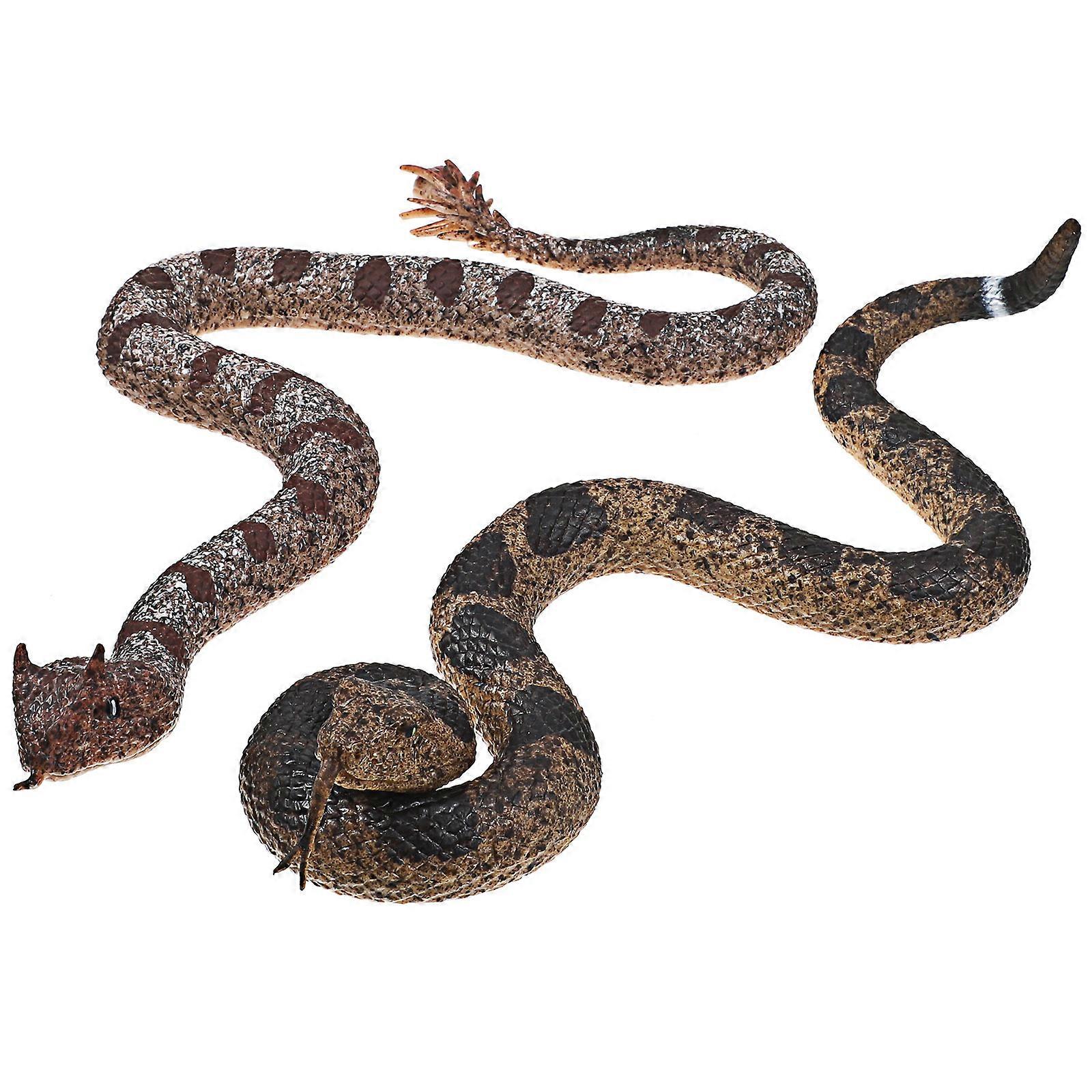 Jucărie de șarpe târâtor Material flexibil Tpr pentru Halloween Decorațiuni interioare Dresaj pentru animale de companie 2 buc