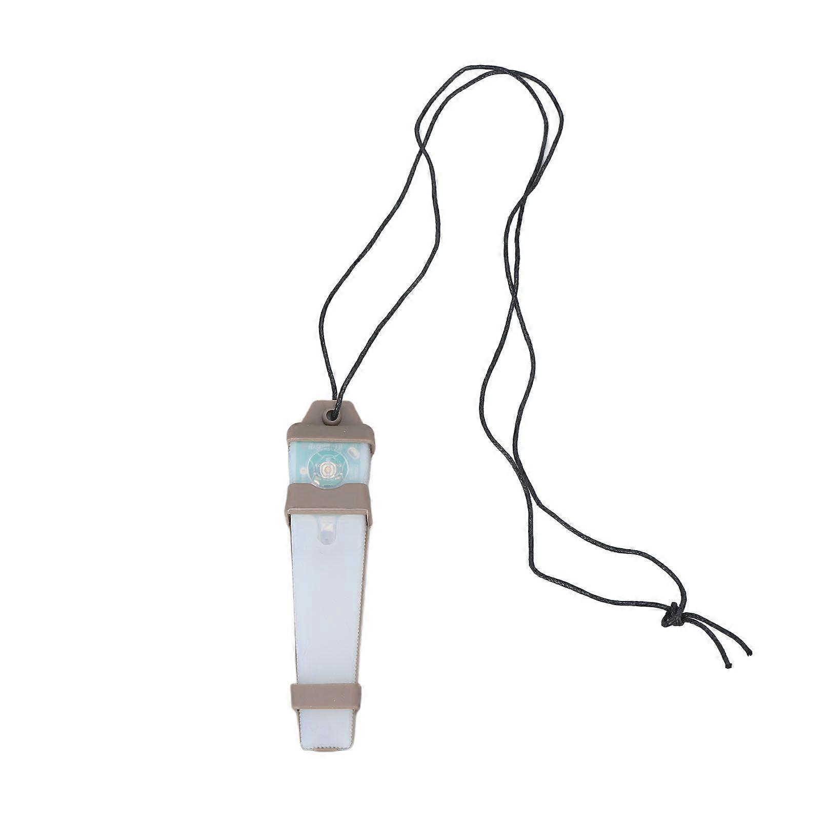 Personal Identification Marker Light with Hook and Loop Waterproof 150mAh Survival Safety Flashing Light for Hiking Soil Color with Red Light
