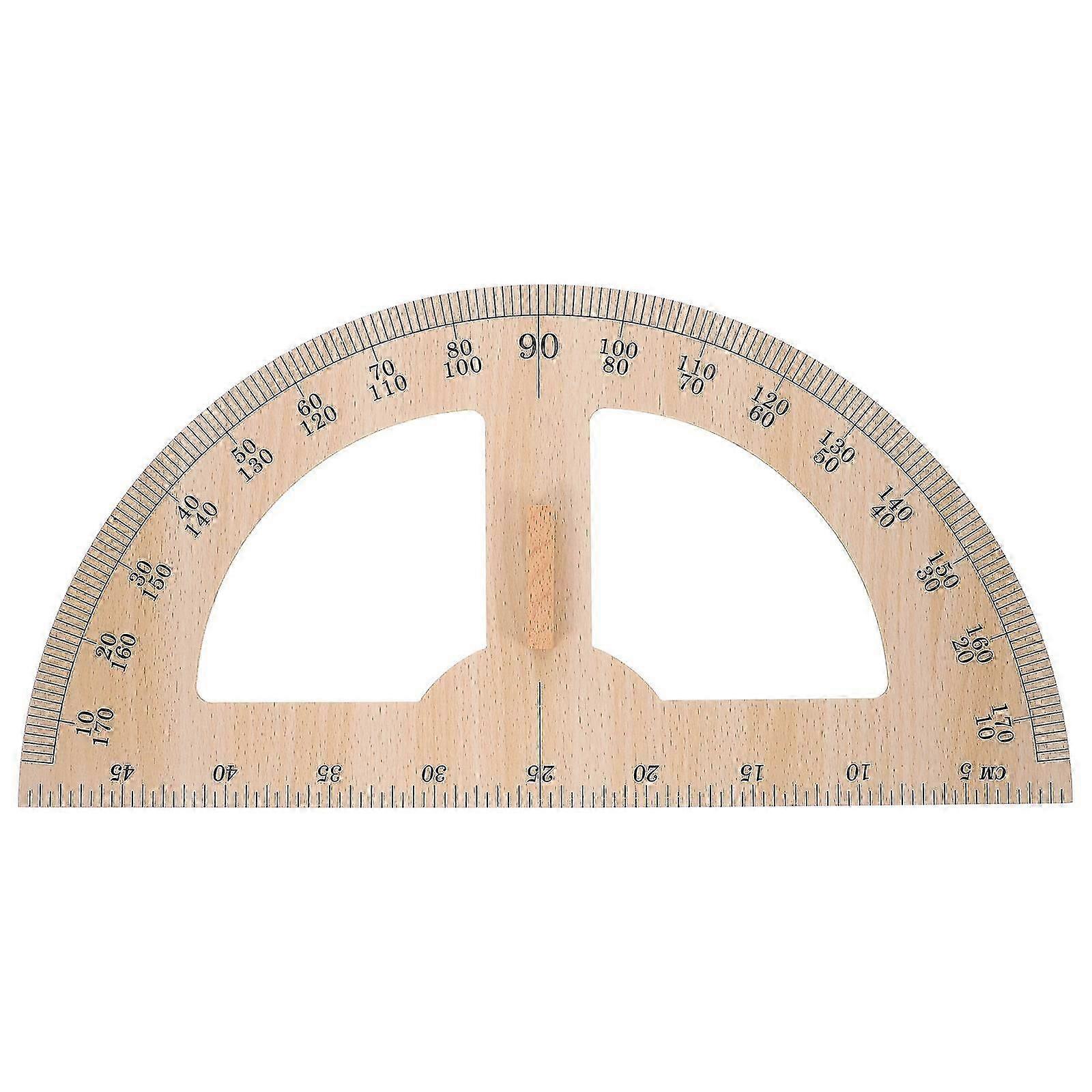 Wooden Protractor Ruler for Teachers  Interactive Angle Measuring Tool for Classroom Geometry Instruction and Demonstration