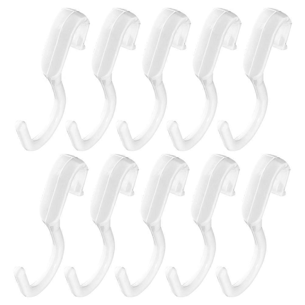 Plastic Hangers for Towel Hanging 10Pcs White Hook Set