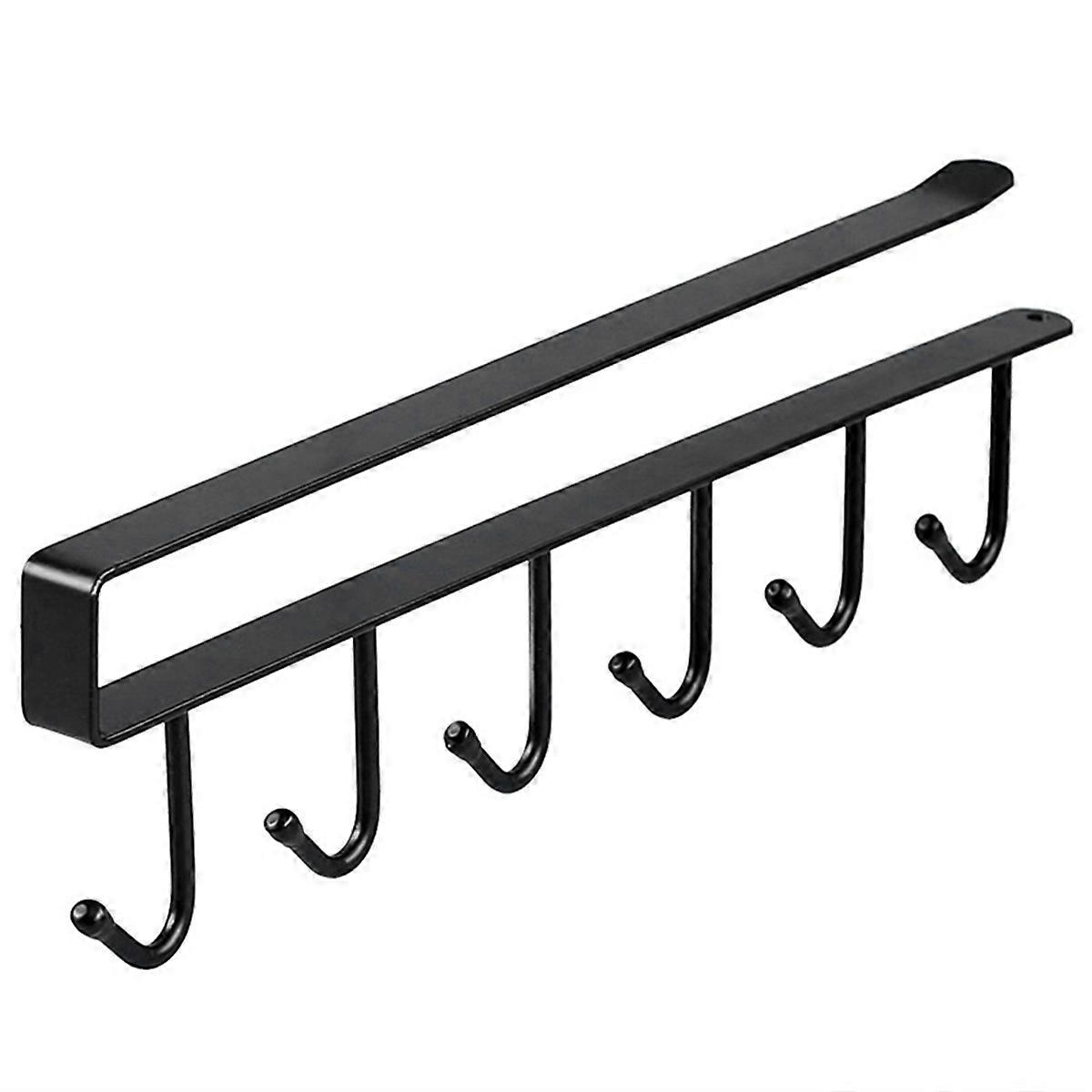6 Hook Coffee Cup Mug Holder Hooks Shelf A
