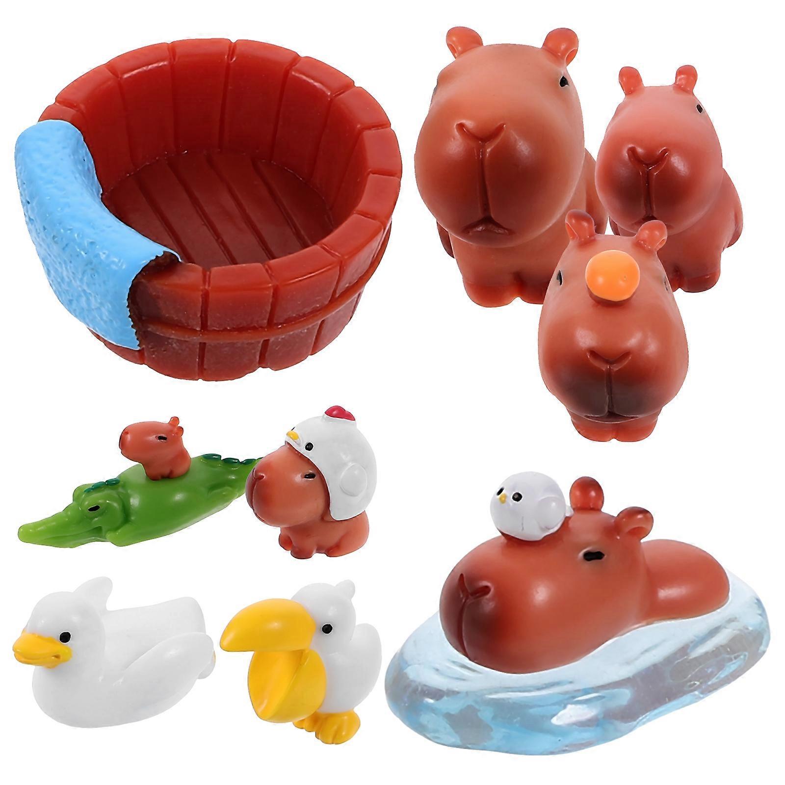 Desktop Resin Animal Figurines for Decor 50Pcs Miniature Set