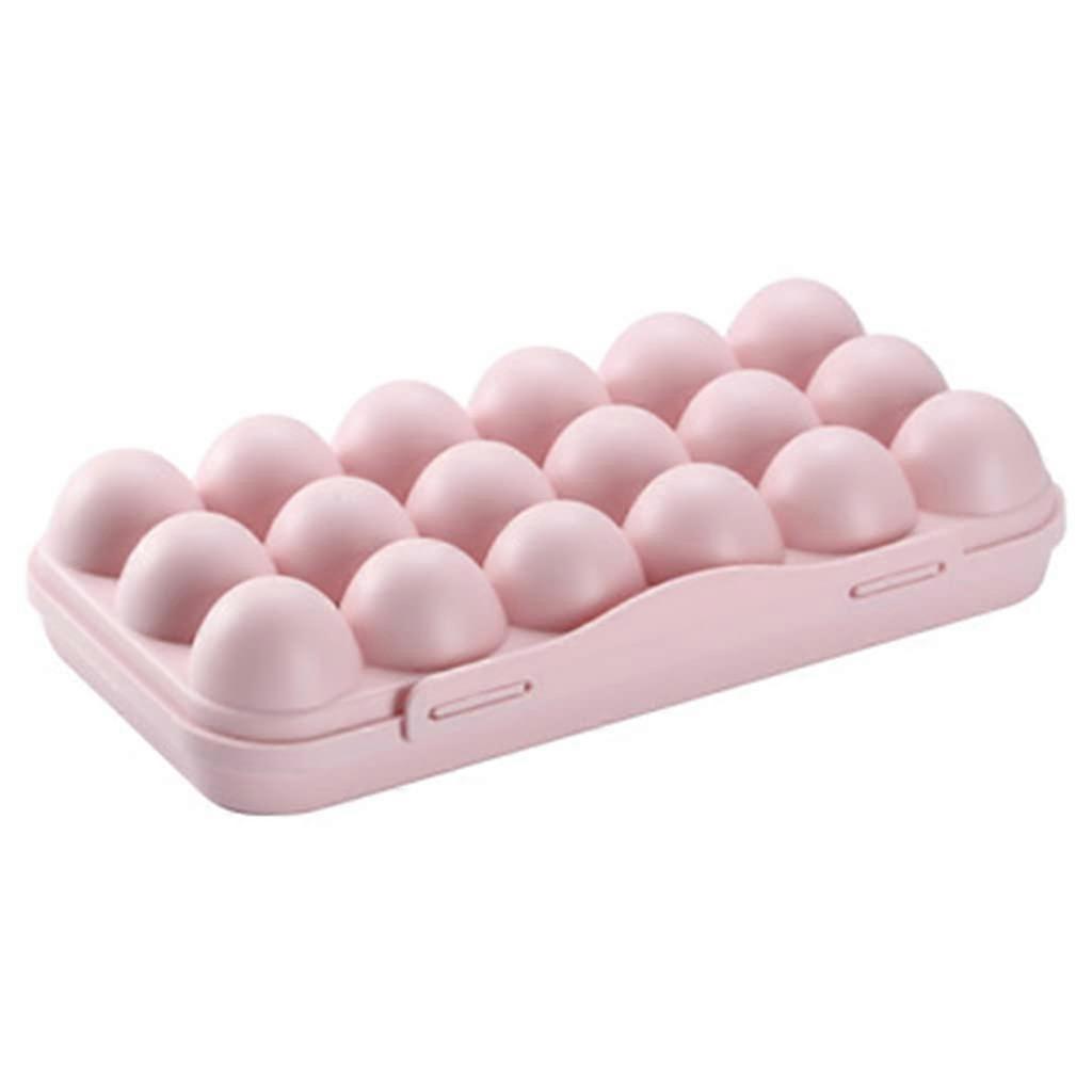 Egg Storage Container for Fridge, 12/18 Grid Transparent Egg Organizer, Durable Plastic, Space-Saving Design