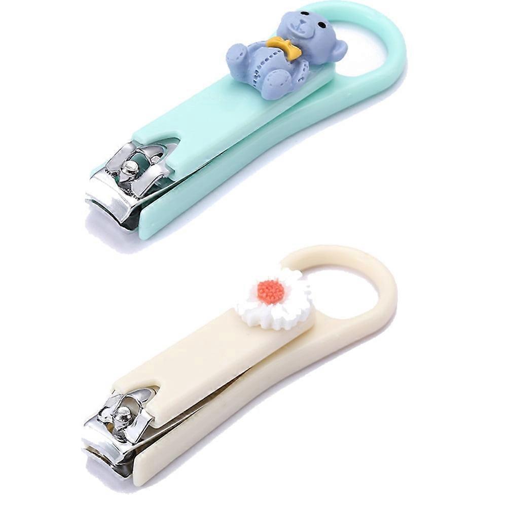 QUTETN 2Pcs Fingernail Clipper Very compatible with Sharp and Cute Nail Clippers Suitable for Adults and Children