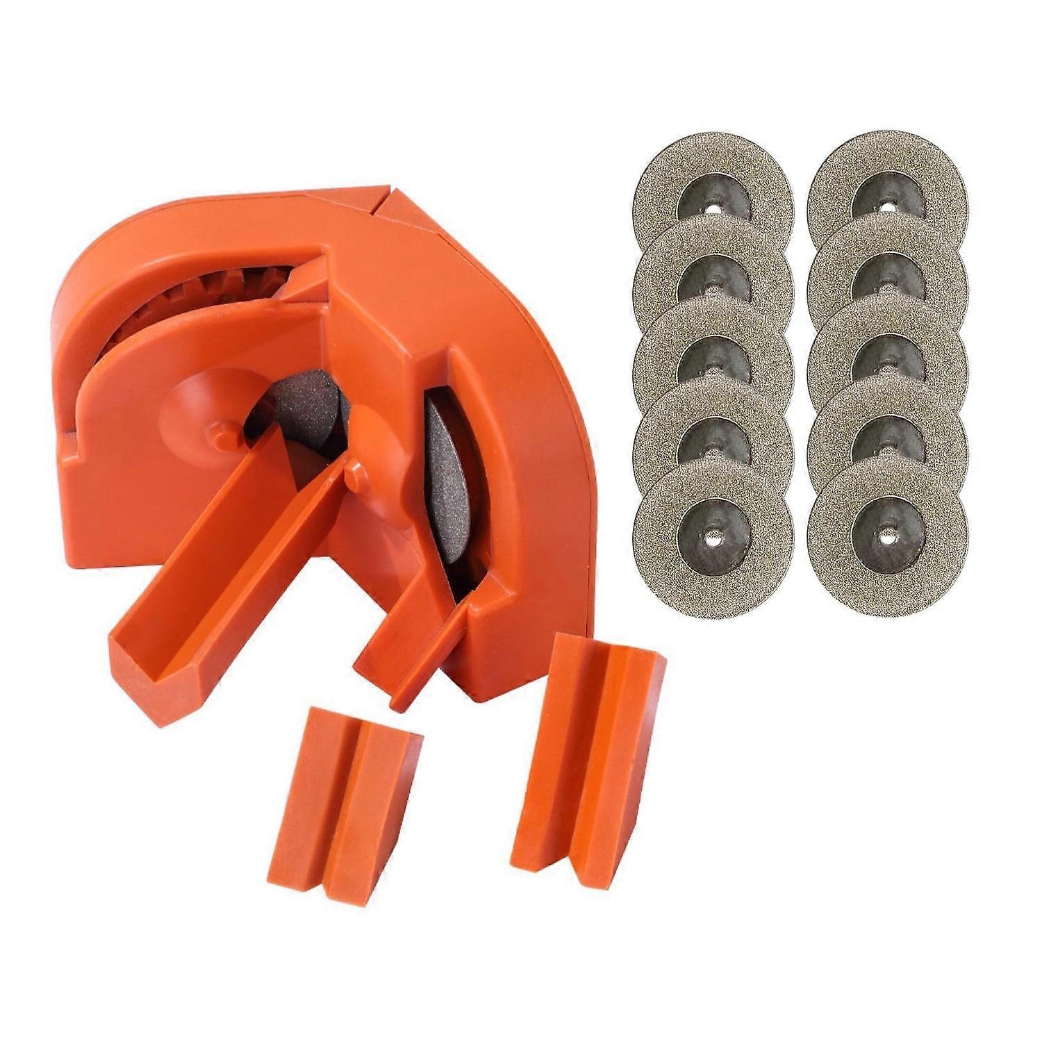Feature:
1. Good Compatibility: This drill bit grinding sharpener set is designed to be compatible w