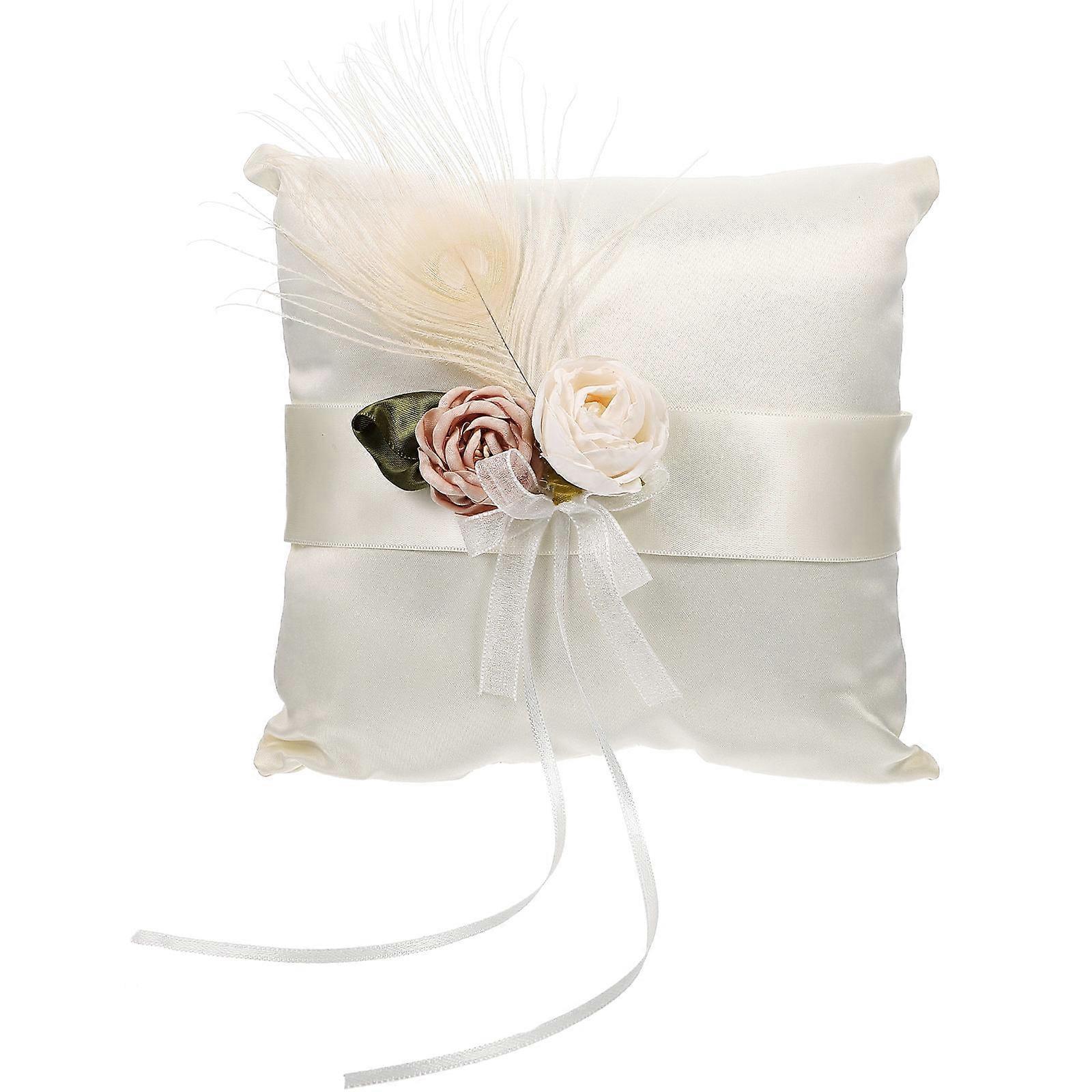 2Pcs Decorative Wedding Ring Holder Square Pillow For Storing Rings Necklaces Bracelets Suitable For Various Special Occasions