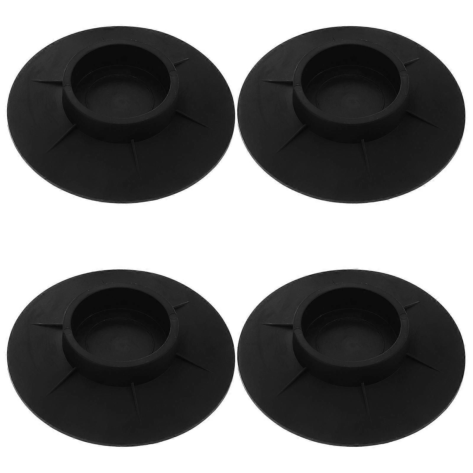 Washing Machine Foot Mats 4Pcs Black Anti-Vibration Pads Stabilizer For Appliance Users Home Use 10.00X10.00X2.00CM