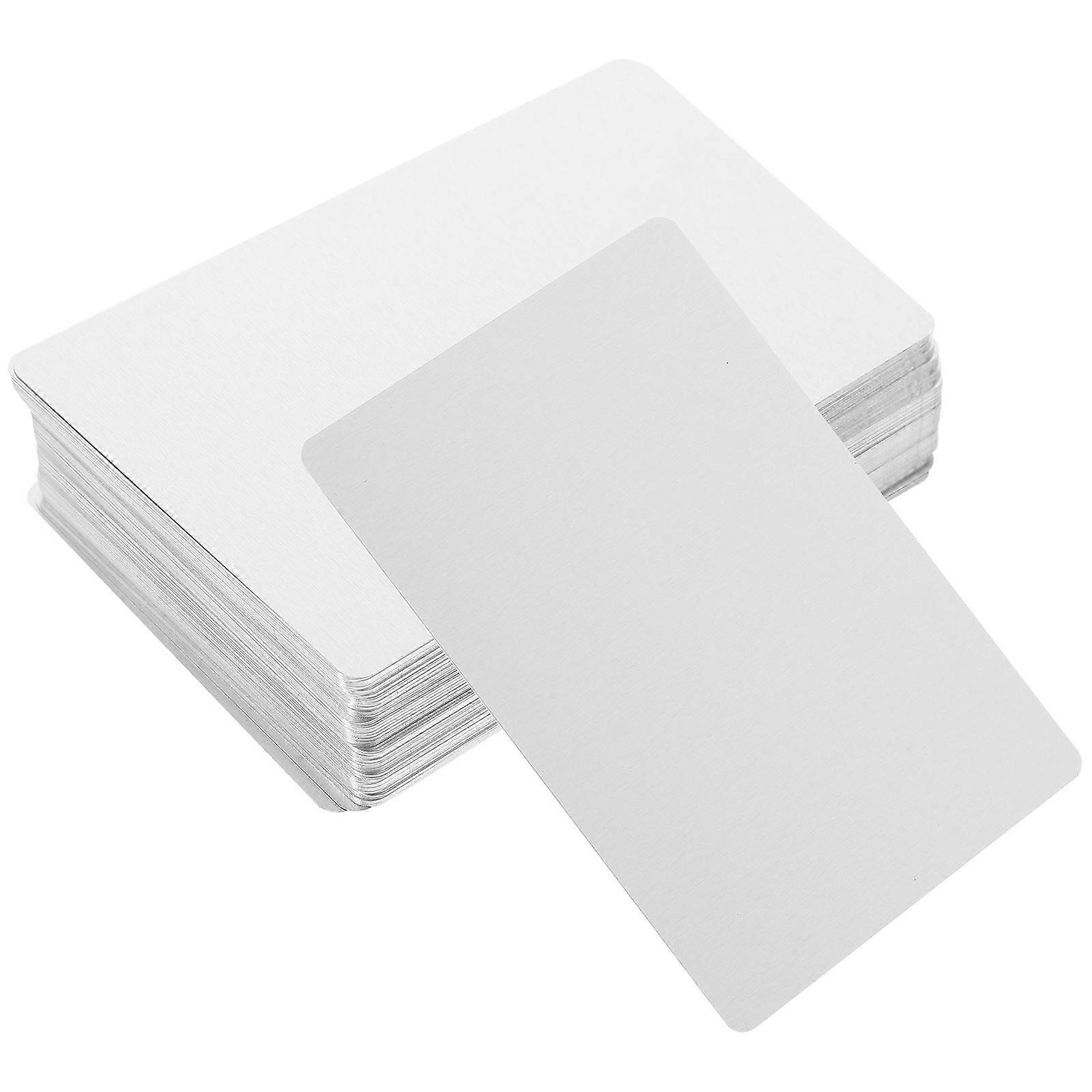 400 Pcs Metal Business Cards Sublimation Ready Great For Business Card And Membership Card Usage 8.40X5.60 Cm Round Corner Shape