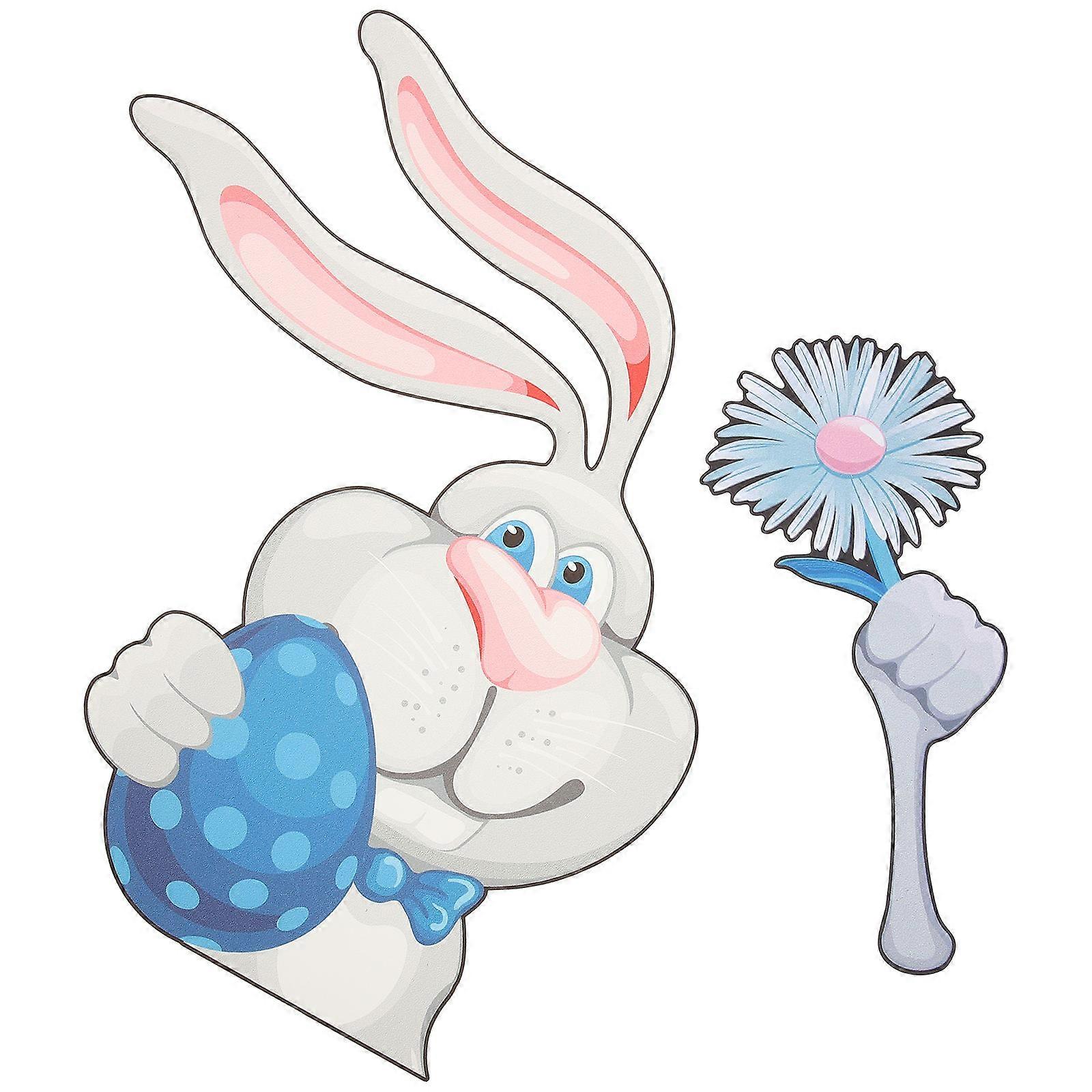 Adorable Vehicle Windshield Decal Sticker Decor For Car Easter Party 2 Sets