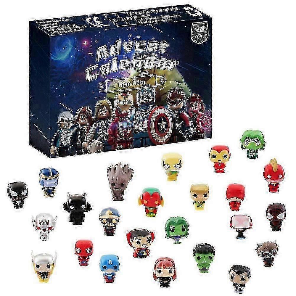 Avengers Superhero Advent Calendar Toy Set - 24 Day Christmas Countdown for Kids