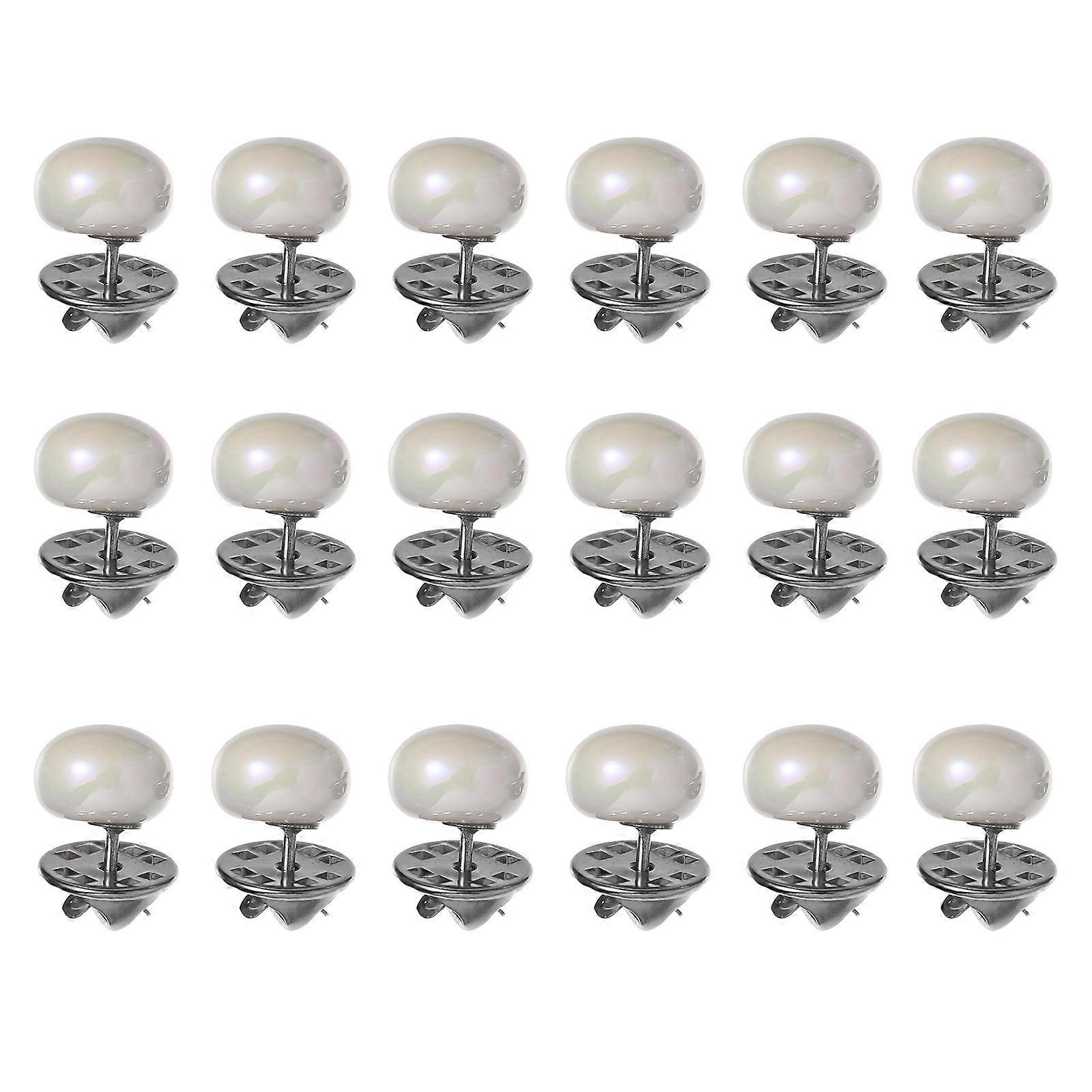 Instant Pearl Button Metal Buttons for Decoration 40Pcs Assorted Color Removable
