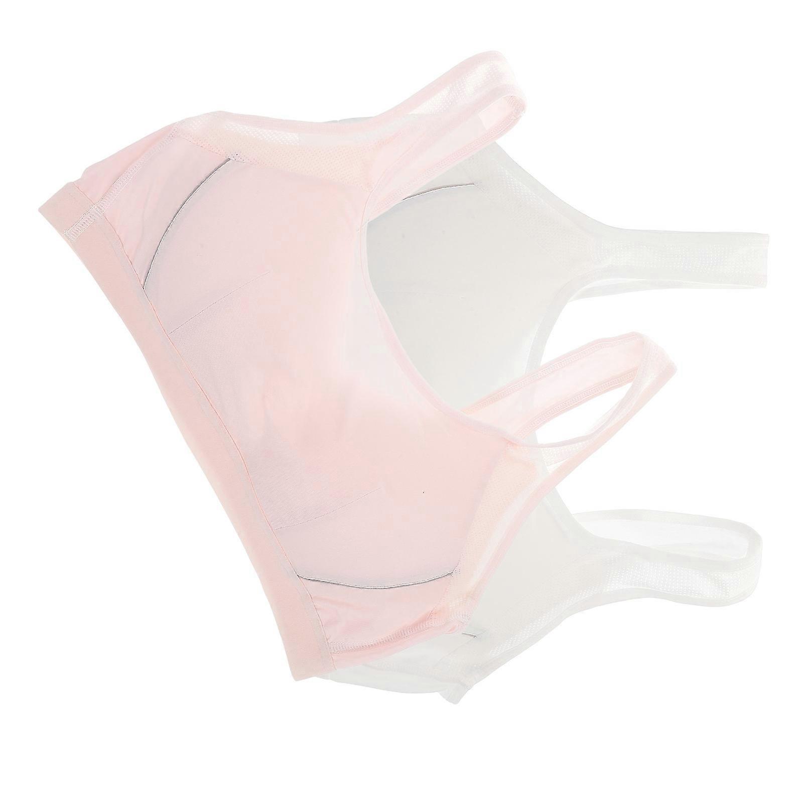 Comfortable Sports Bras For Girls 2Pcs Daily Wear Assorted Color Breathable Fabric Support