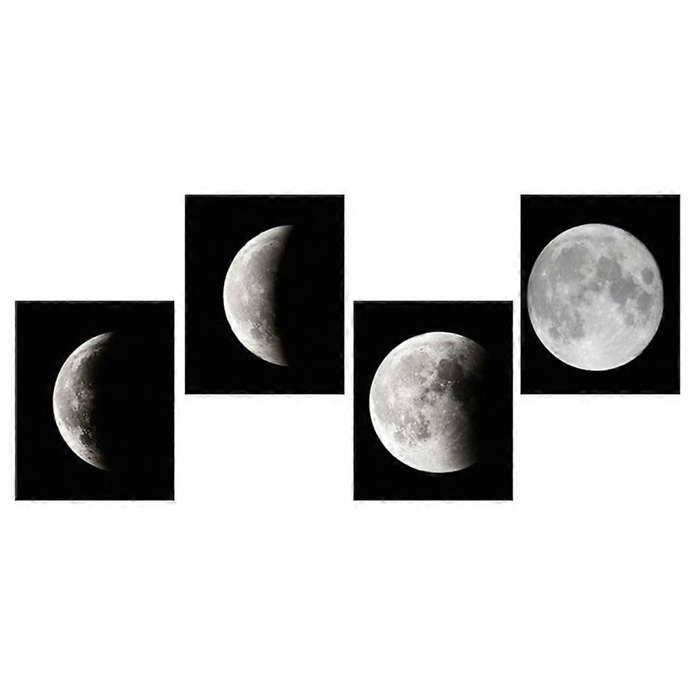 Moon Wall Art Simple Painting for Decor 4Sets