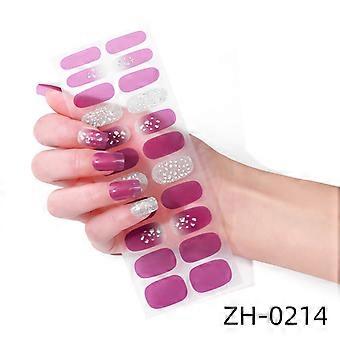 Gold-Stamping Nail Stickers, 22-Piece 3D Imitation Diamond Nail Polish Film Set with Nail File