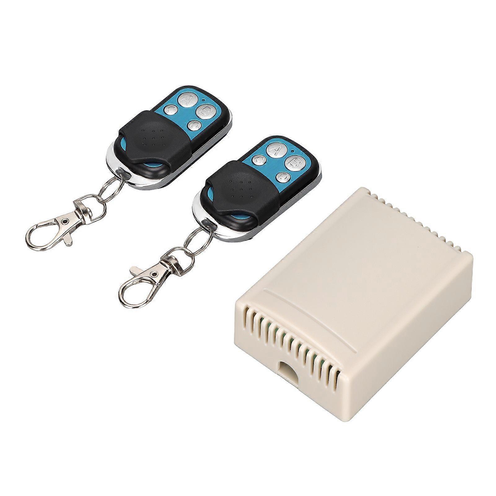 RF Remote Control Switch 4 Channel 433MHz Learning Wireless Relay Transmitter Receiver for Lights Door Window 12V