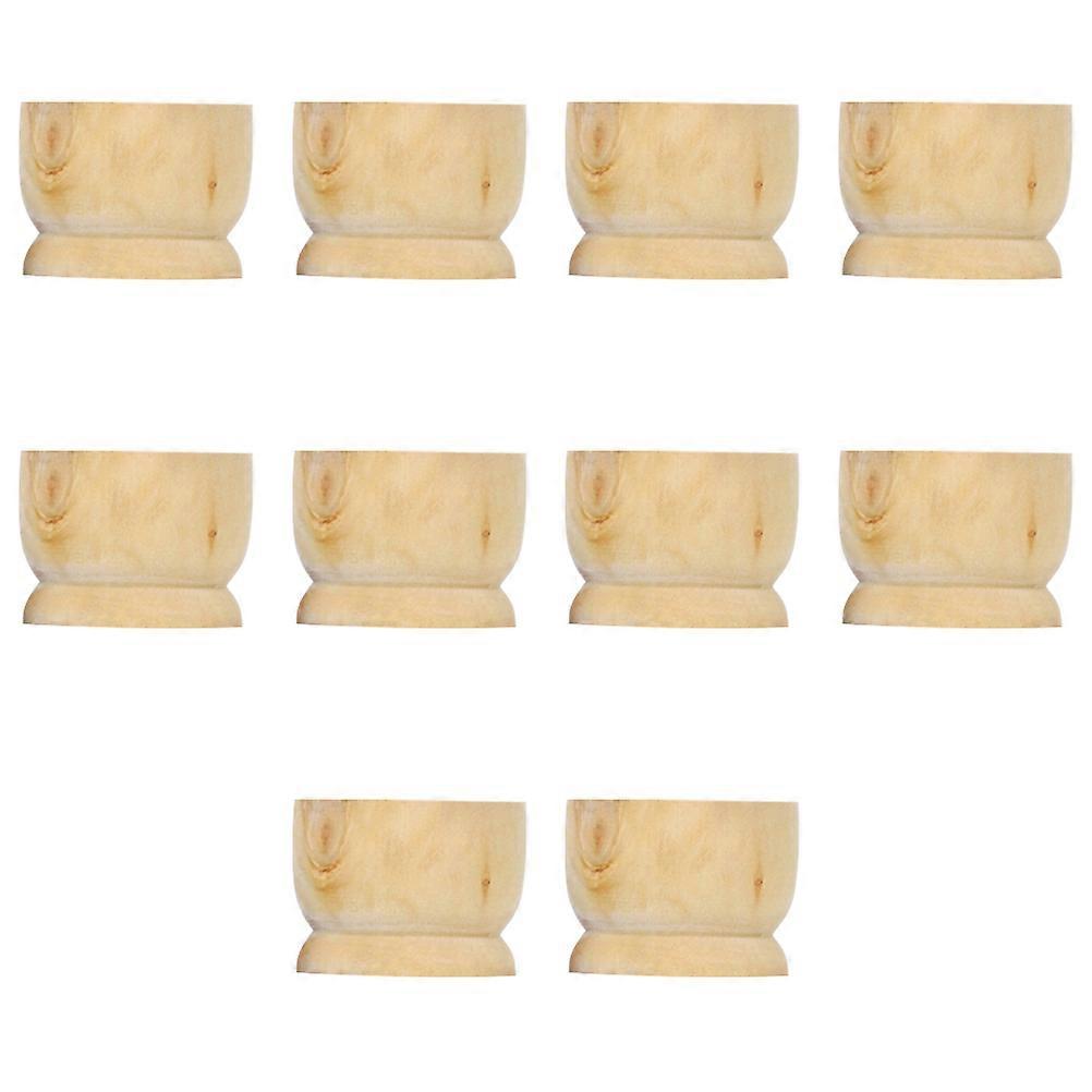 Assorted Color Wooden Easter Egg Holder for Home Use 10Pcs Set