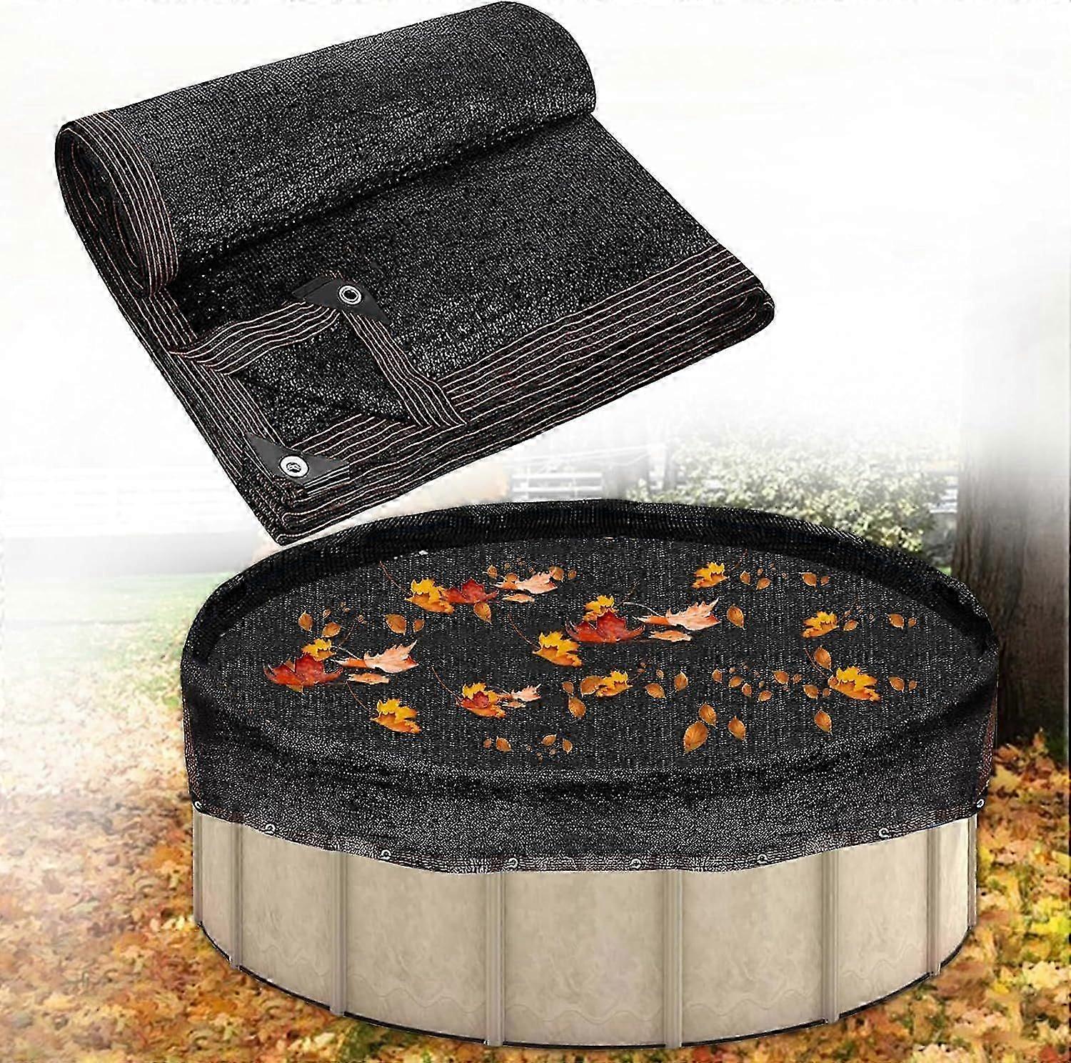 2025 Latest Model 24ft Round Leaf Net Cover for Above Ground Pool - Winter Cover Mesh Cov