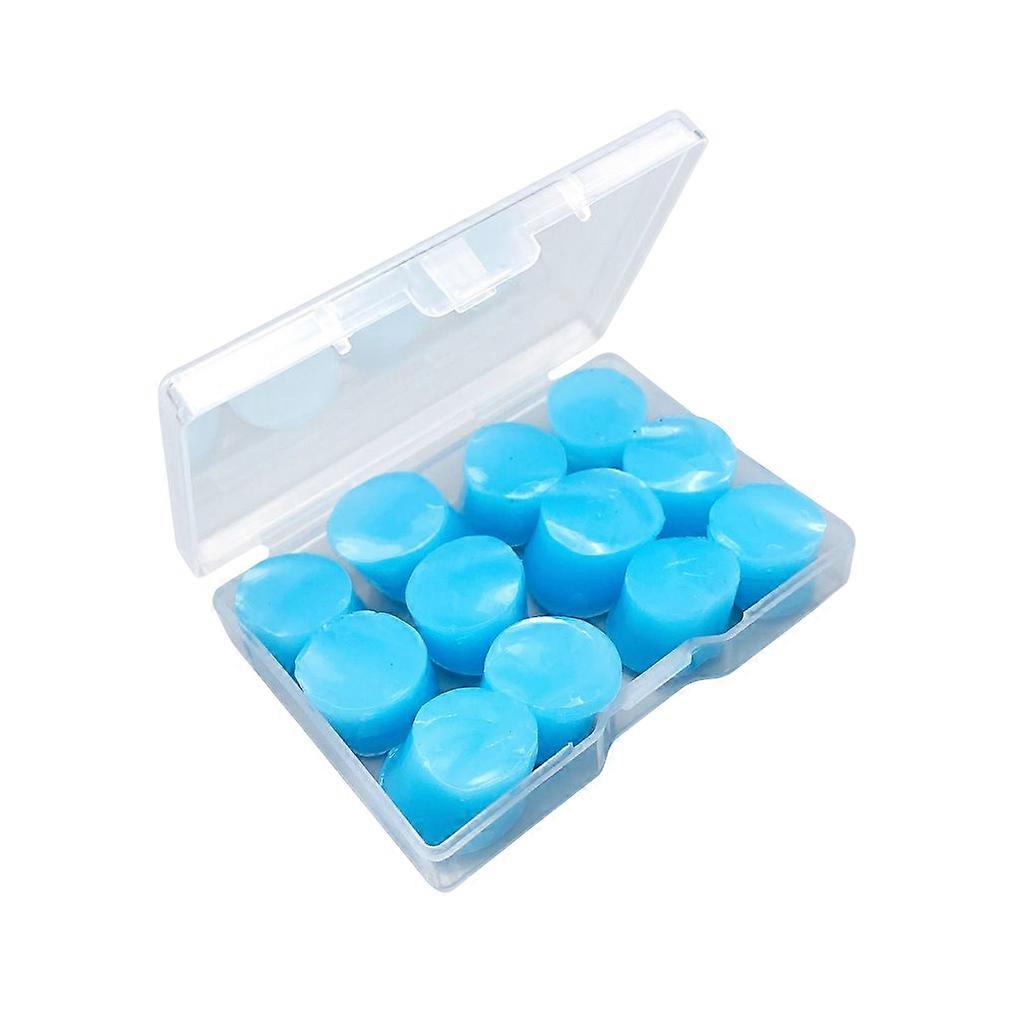 12 Pieces/Set Waterproof Earplug Bus Concert Ear Stopper Protector Blue