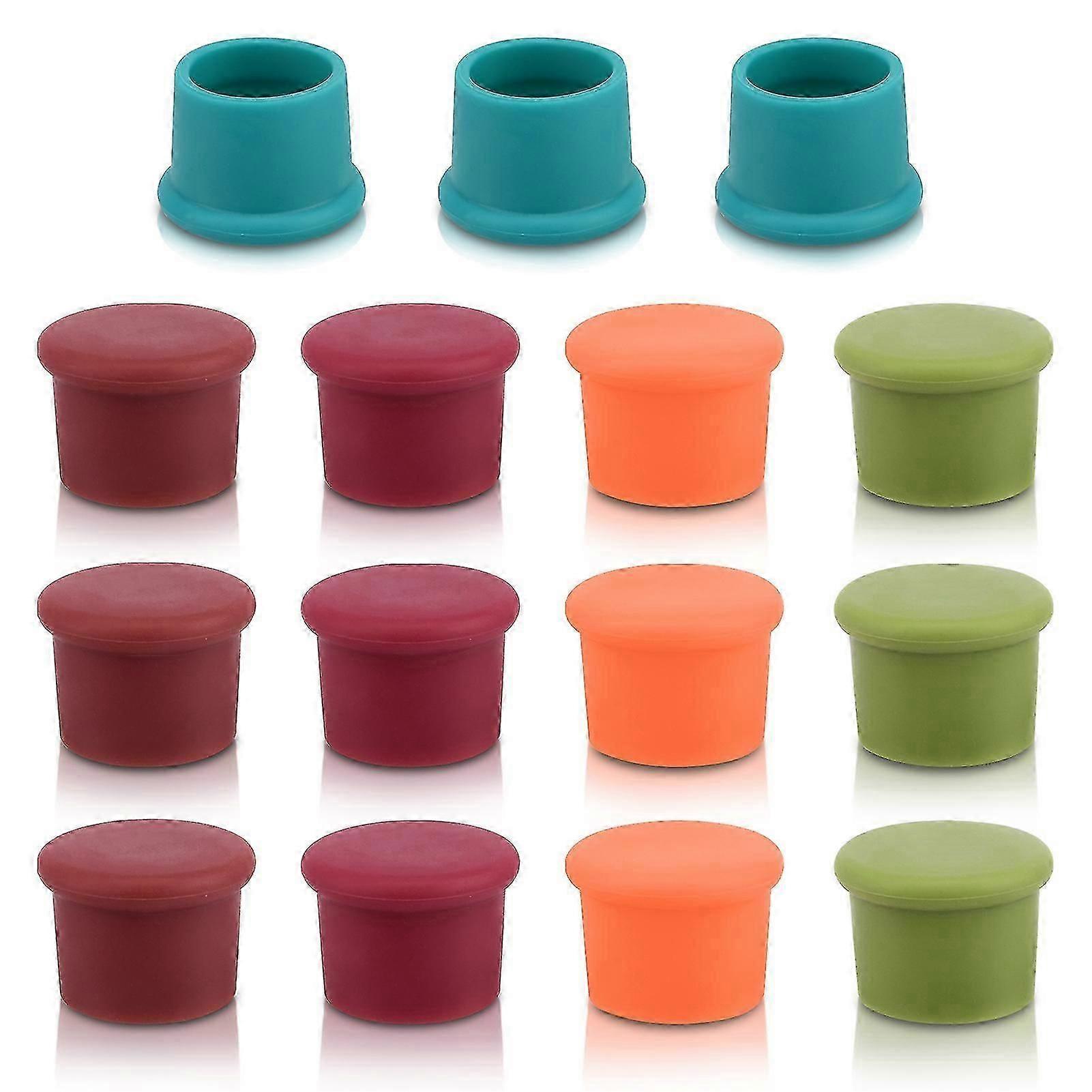15pcs Silicone Wine Stopper Solid Bar Replacement Bottle Cap Air Tight Beverage