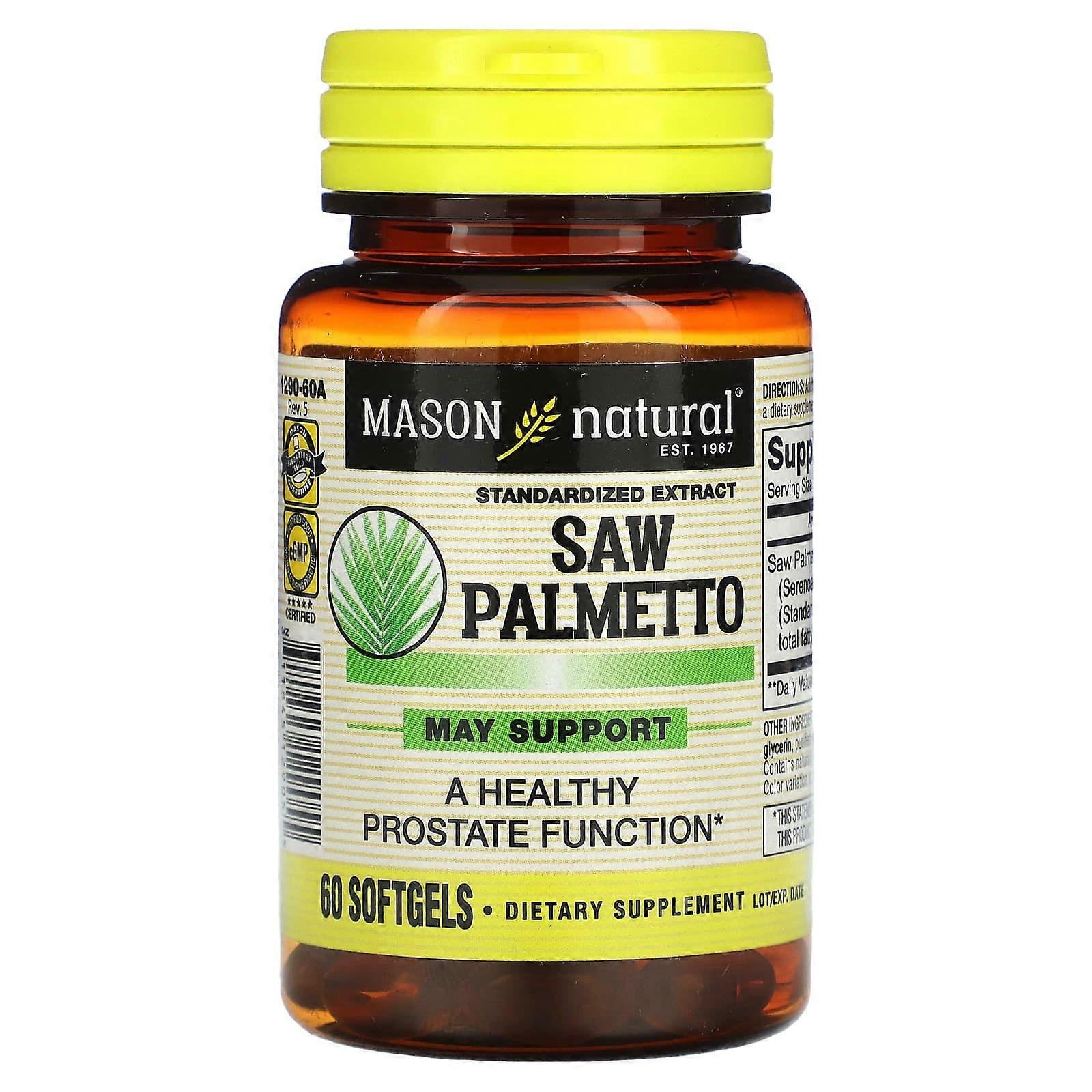 Saw Palmetto, Standardized Extract, 60 Softgels