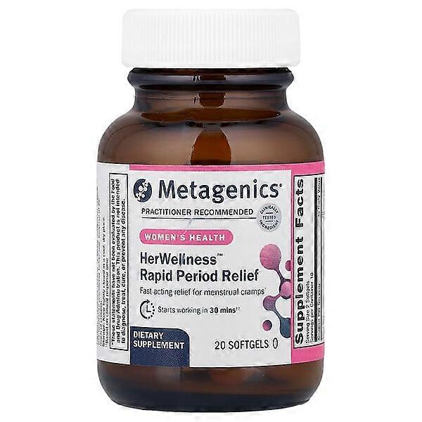 Metagenics, HerWellnessÃÂ¢ÃÂÃÂ¢ Rapid Period Relief, 20 Softgels