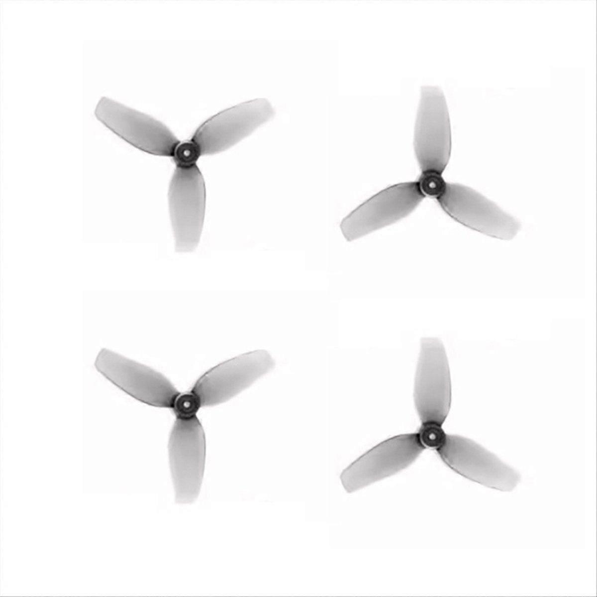 1.2x0.9x3 1.22inch 3-Blades Propeller PC FPV Propeller 1mm Shaft for RC FPV Drones Parts DIY Gray