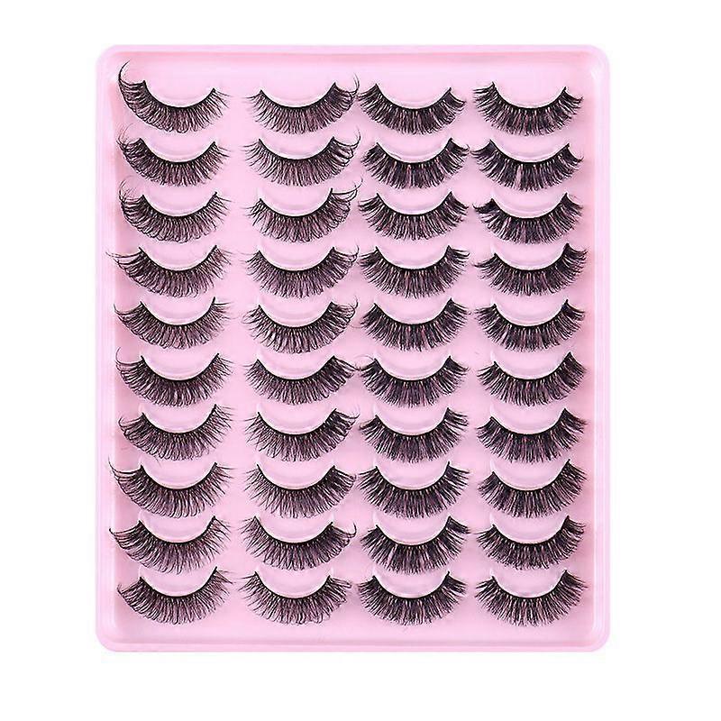 False eyelashes naturally Observation strips D curly and fluffy soft artificial mink eyelashes 20 pairs of false eyelashes