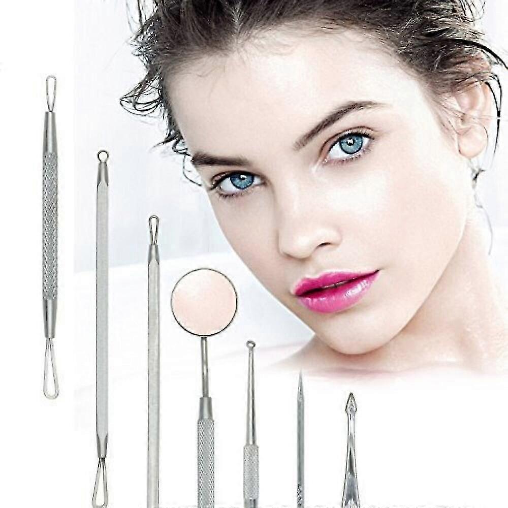 7pcs Blackhead Acne Comedone Pimple Blemish Extractor Remover Stainless Tool Kit