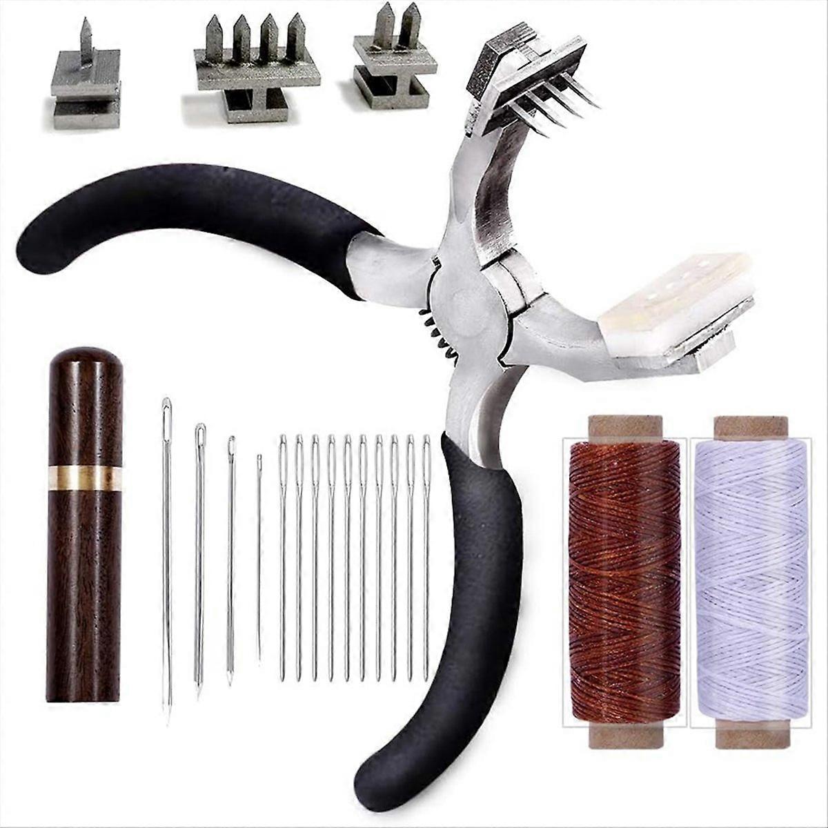 Stitching Hole Punch, Silent Rhombus Leather Hand Pliers