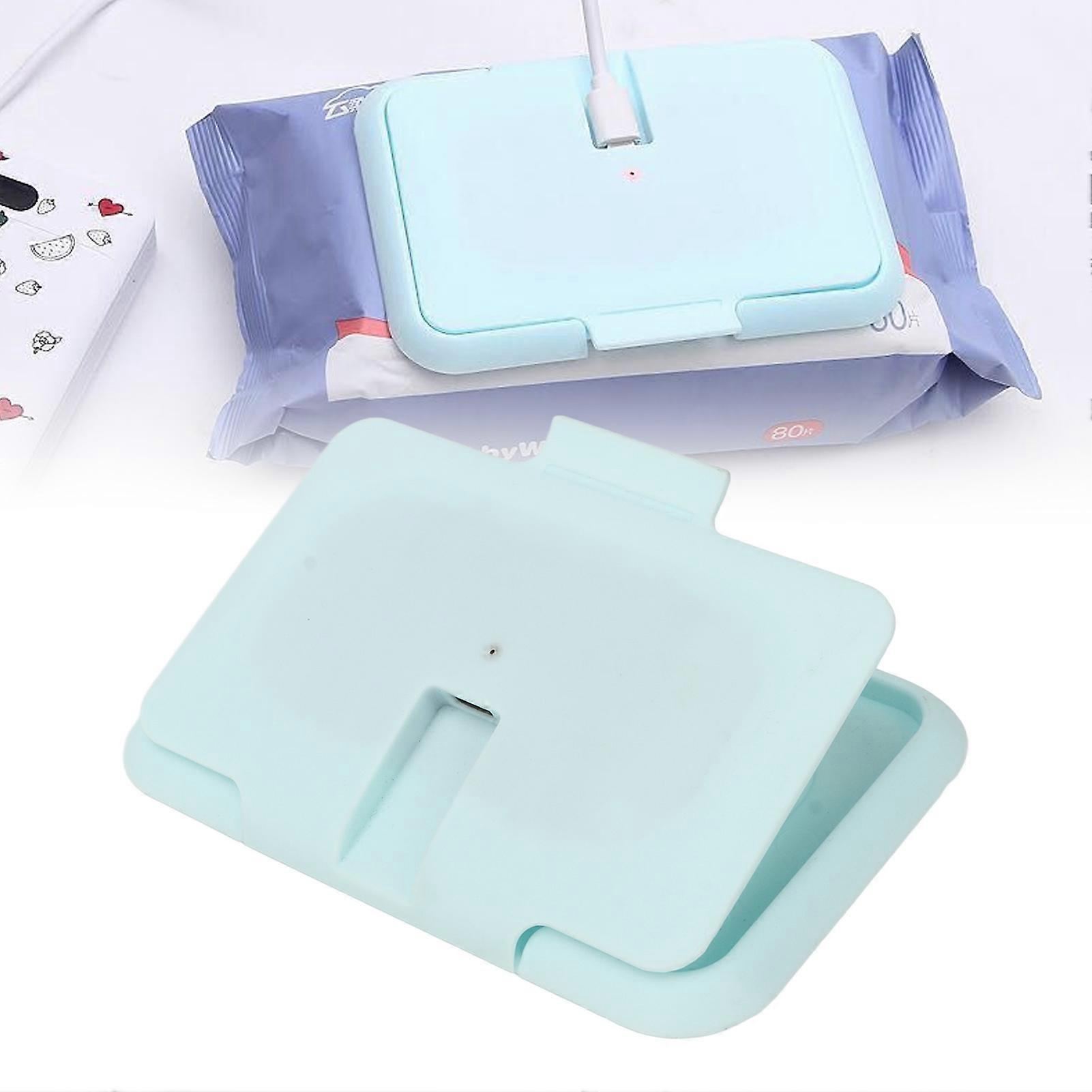 Baby Wipe Warmer Portable Constant Temperature Wet Wipes Dispenser Keep Wipes Moist Warm for Babies Light Blue 