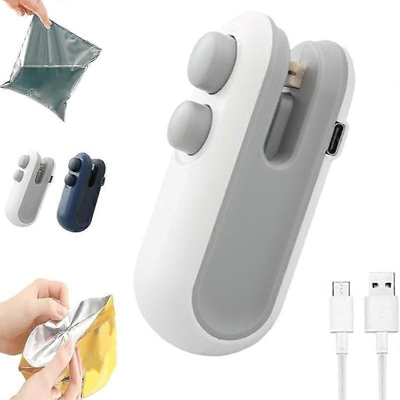 2 in 1 Mini Sealing & Cutting Machine, Portable USB Rechargeable Snack Sealing Machine, Handheld Heat Sealing Device for Snack & Food Storag