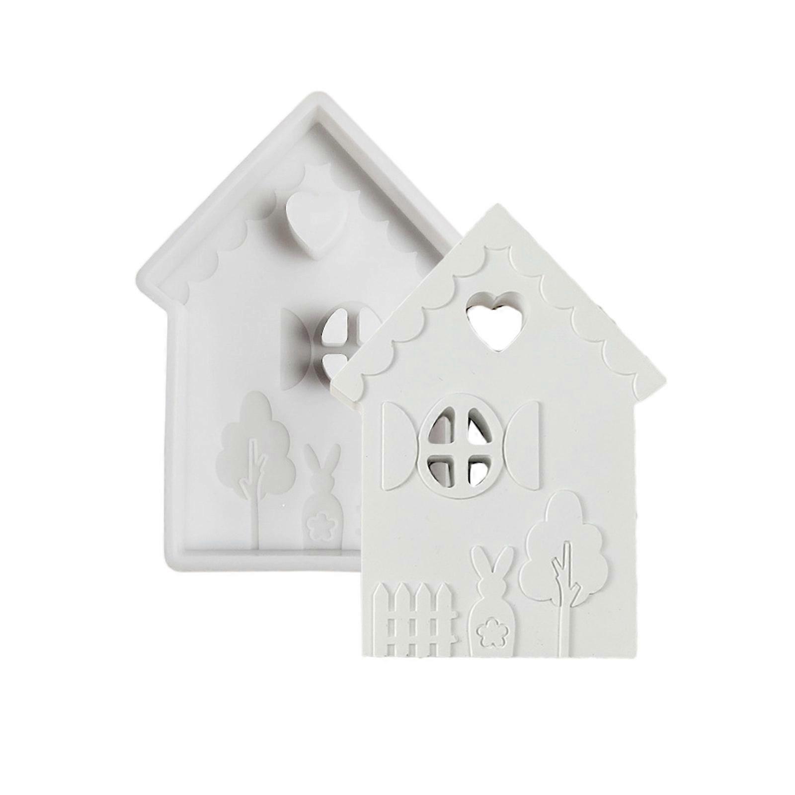 Customizable Sturdy Silicone House Shape Mold Set Portable for Stylish Keychains Sturdy and Easy to Use Resin Tools Multicolor