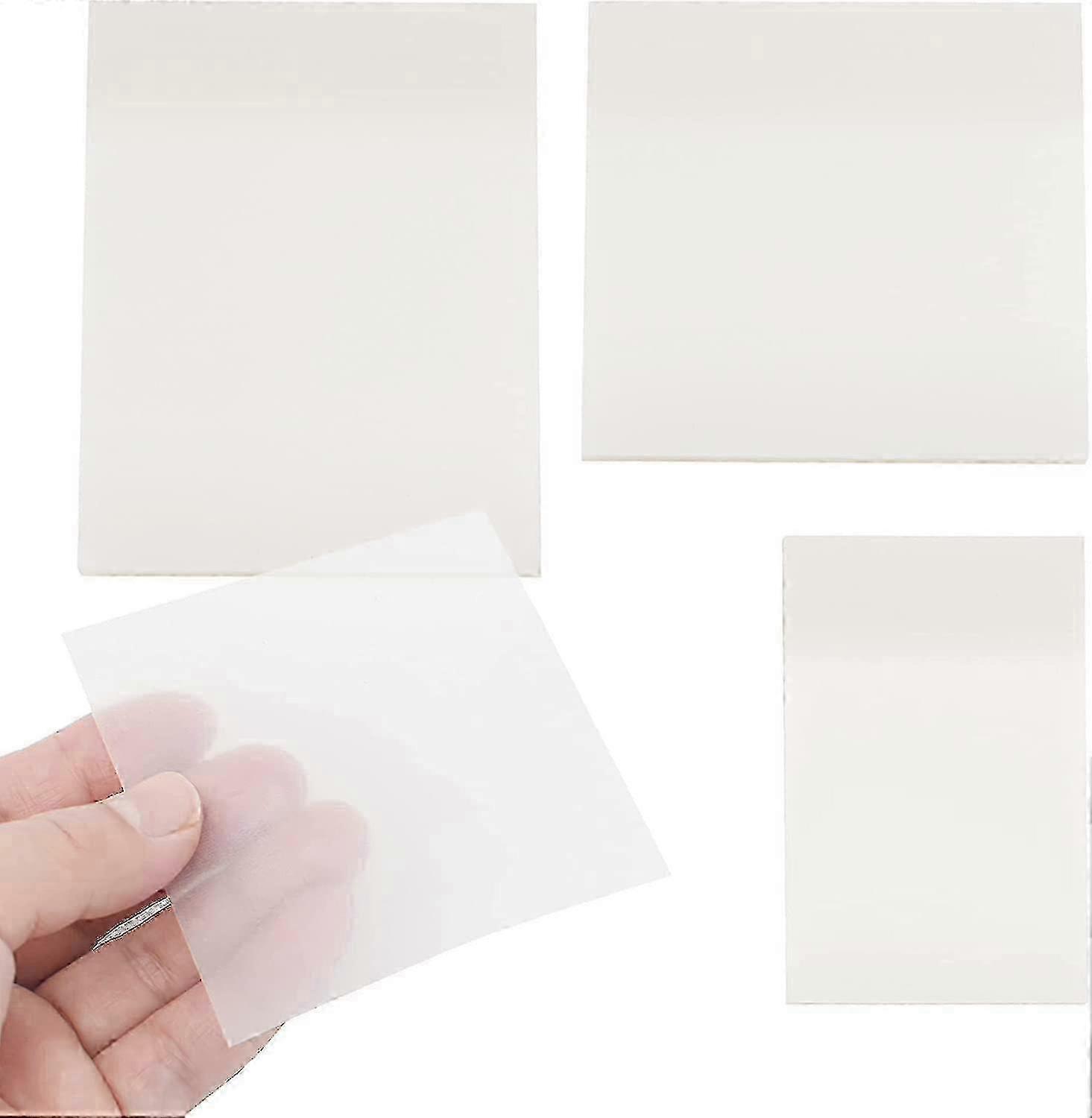 Transparent Sticky Notes Set Of 3 Sizes Clear Post Self-stick Notes 150pcs Translucent Notes Pads Writable Memo Waterproof