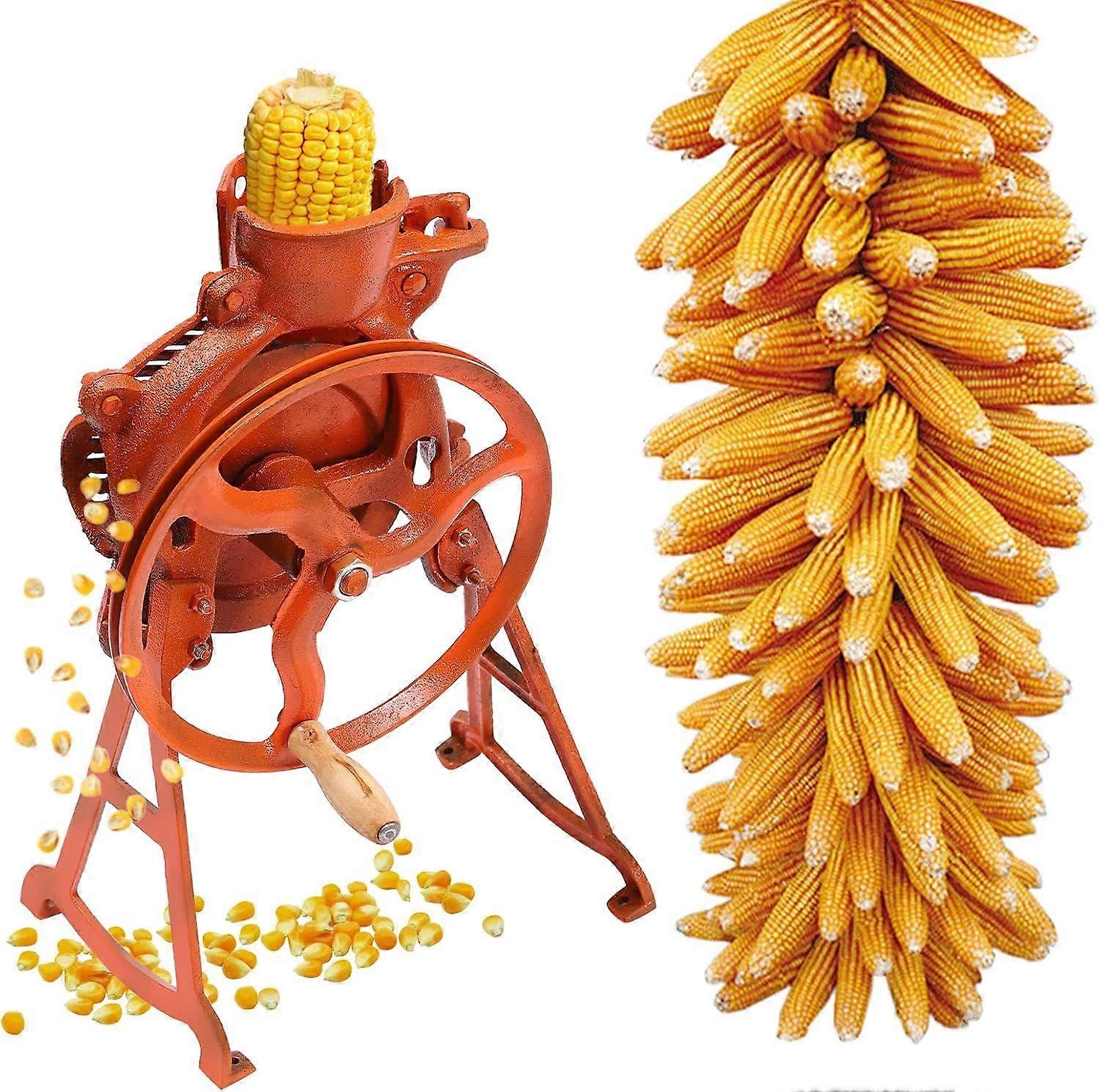 Hand Crank Corn Sheller Manual Maize Peeler 2-In-1 Heavy Duty Shelling Machine Corn Thresher
