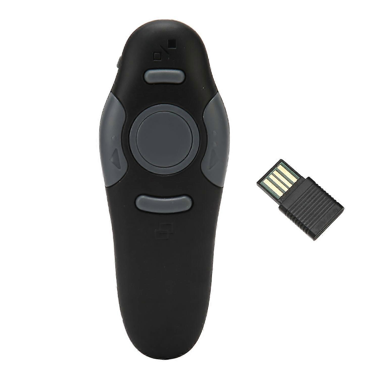 Presentation Clicker 2.4Ghz 49.2ft Control Range Plug and Play Frosted USB Presentation Clicker for 