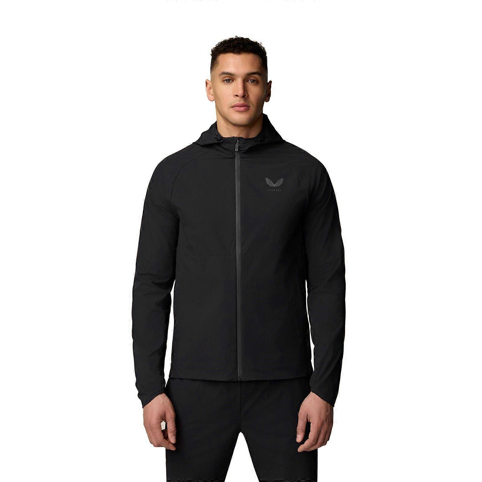 Castore Branded Elastic Wind Jacket Men's Black Windbreaker Jackets