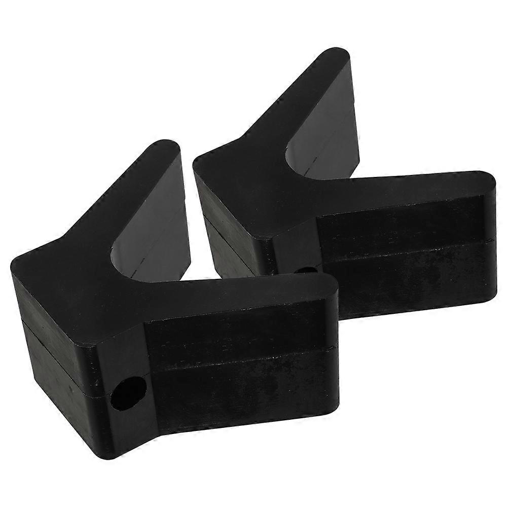 Boat Trailer Bow Stop Block for Kayak and Yacht 2Pcs Rubber V-Shape Support