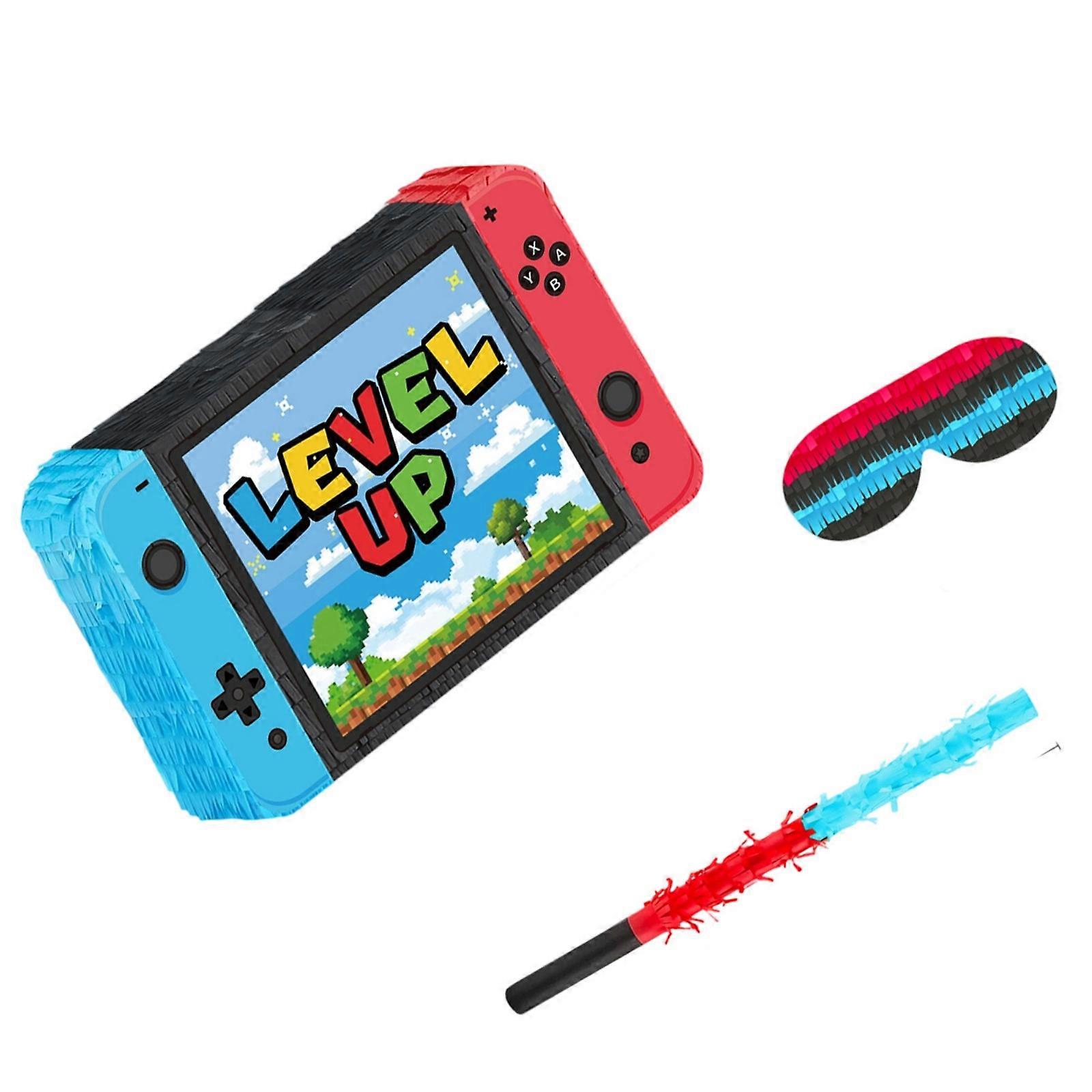 Safe Paper Component Vessel Set With Eye Blindfold Hitting Stick For Kids Festal Break Candy Game Multicolor