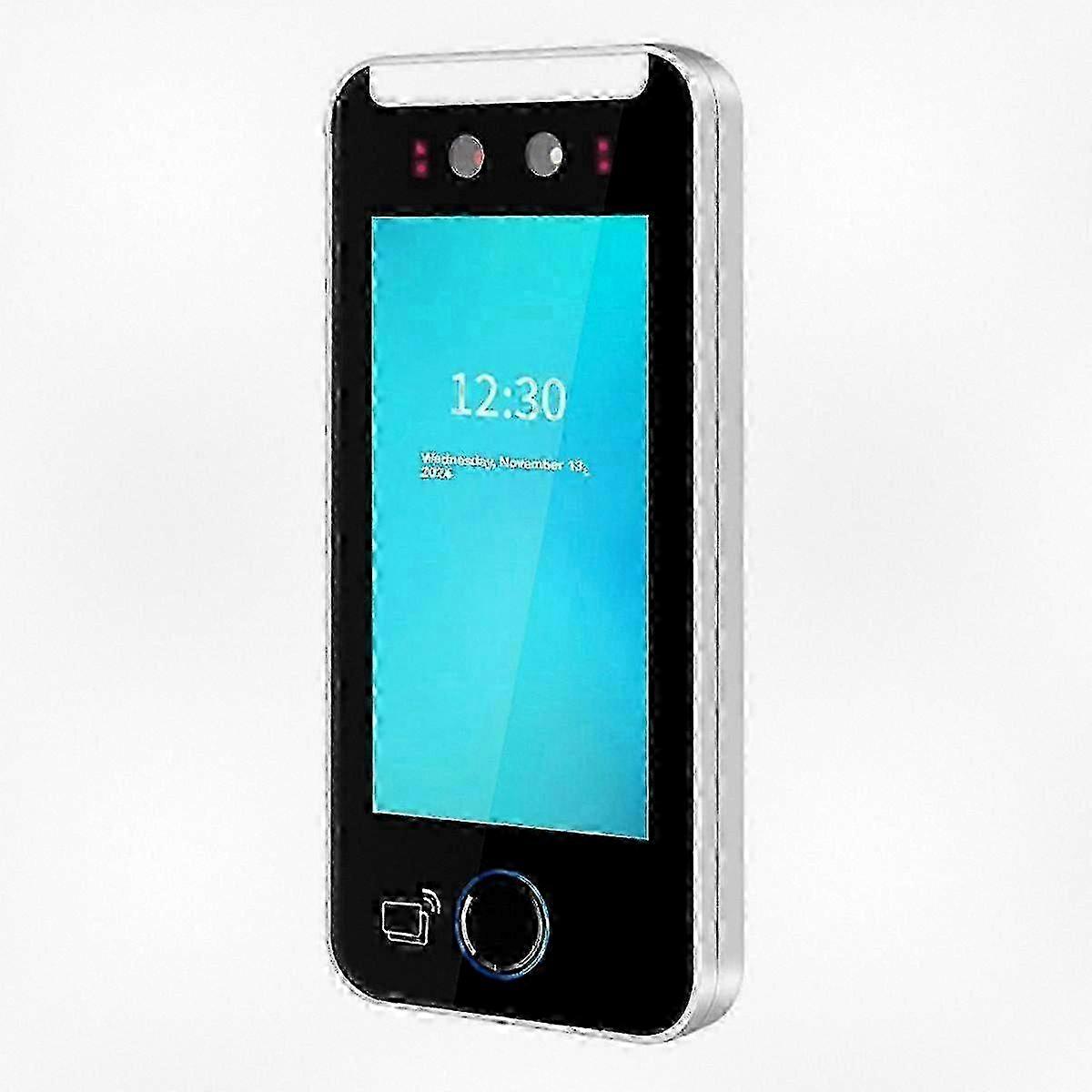 Biometric Fingerprint Time Clock with 5000 User Capacity, 5-inch Touch Screen, and 2MP Camera for Attendance Tracking