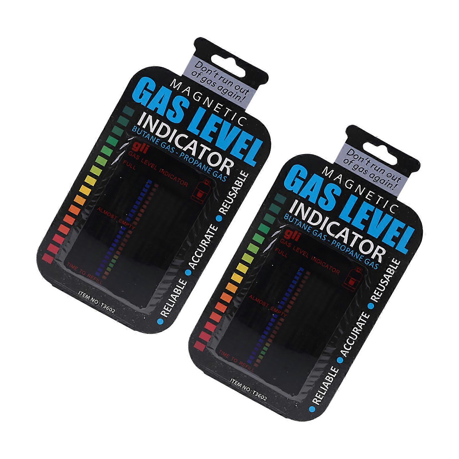 2Pcs Magnetic Gas Tank Level Indicator With 22 Level Scale For BBQ Tank Monitoring Multicolor