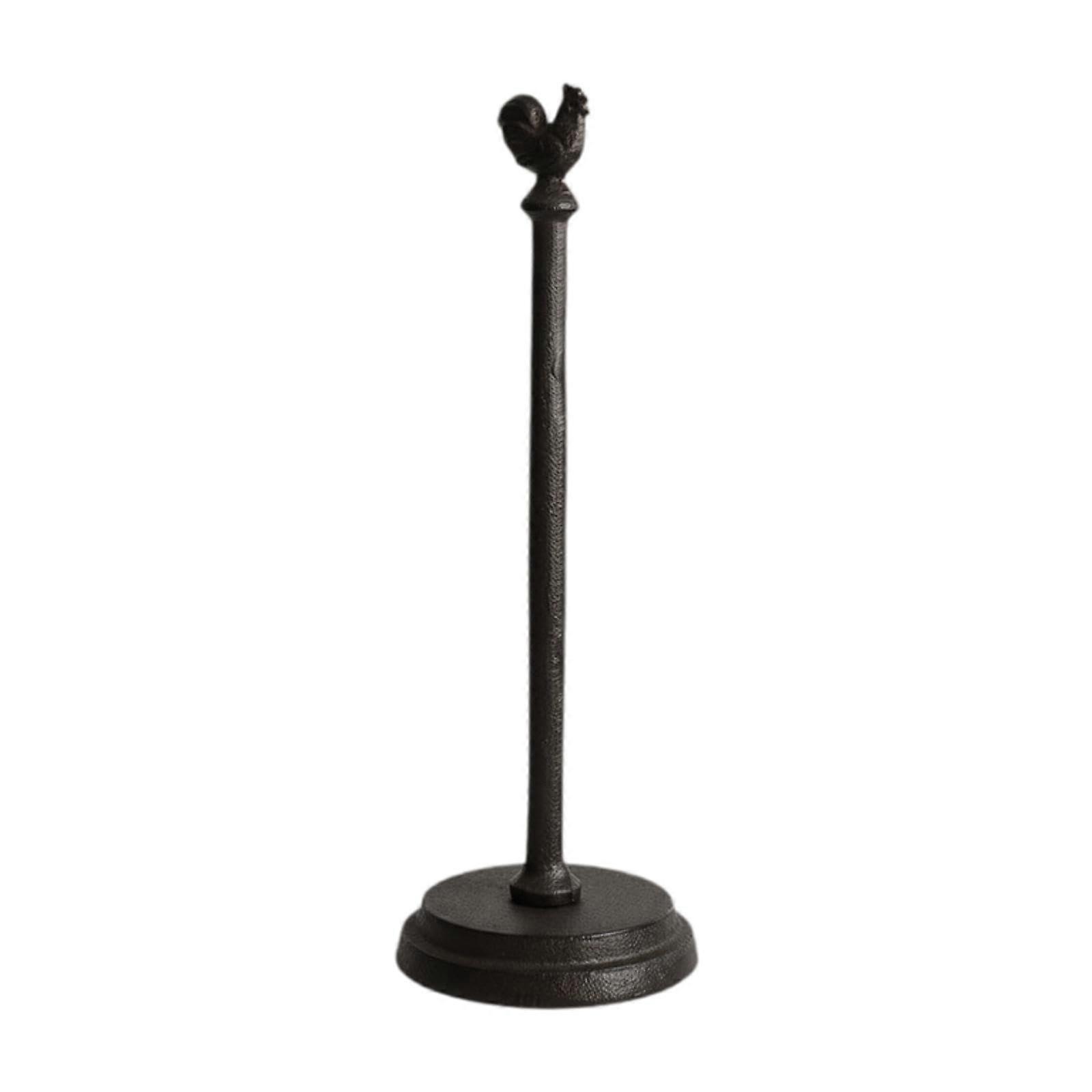 Paper Towel Holder Stand with Stable Weighted Base for Kitchen Counter, Retro Metal Design