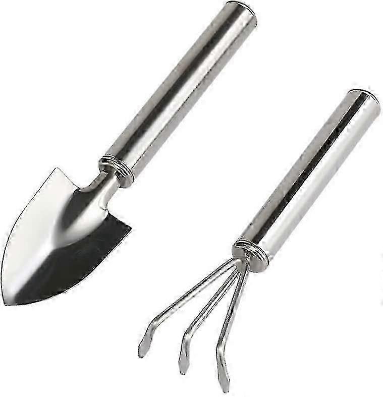 2 Pcs Gardening Tools Set, Stainless Steel Handle