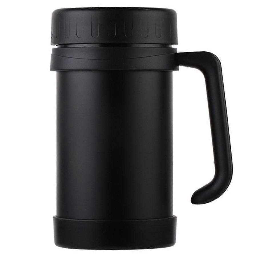 500 ml/17 oz krus i rustfrit stål, termokander, sort